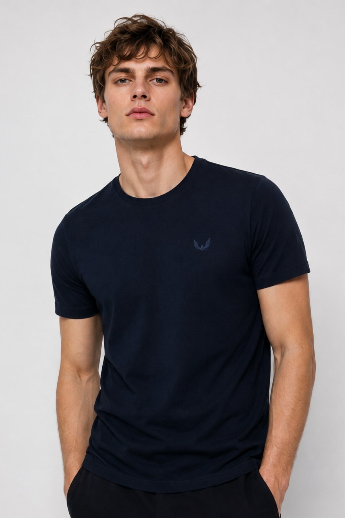 Rich Erkek Logo Baskılı T-shirt %100 Pamuk Tişört