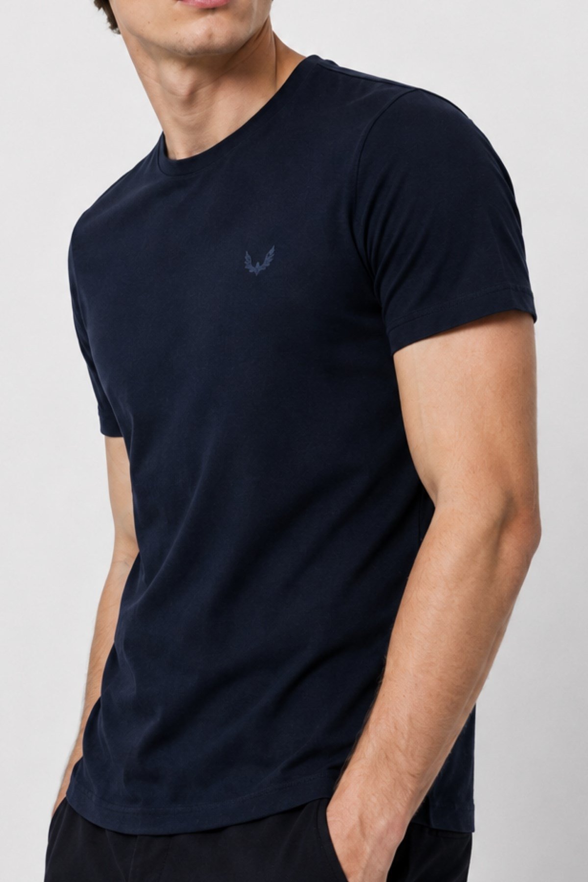 Rich Erkek Logo Baskılı T-shirt %100 Pamuk Tişört