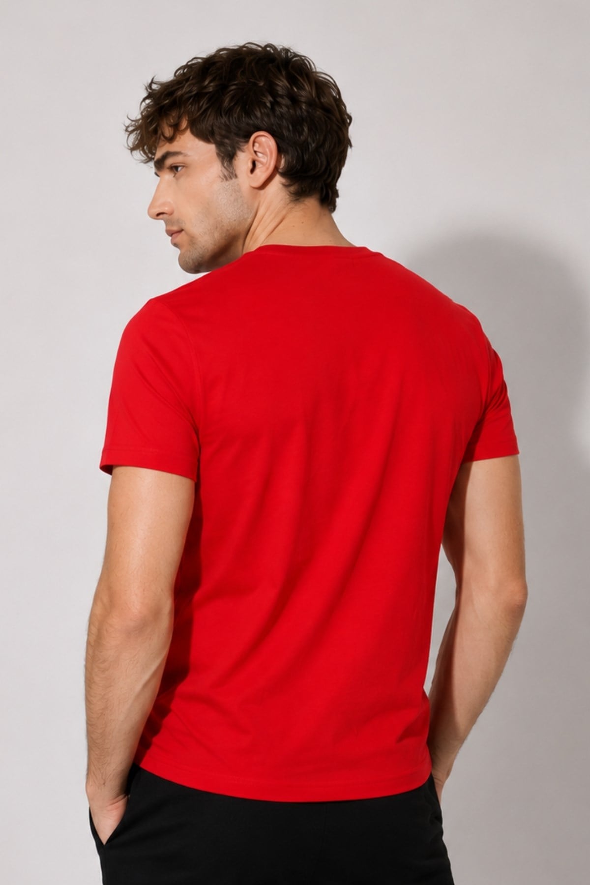 Rich Erkek Logo Baskılı T-shirt %100 Pamuk Tişört