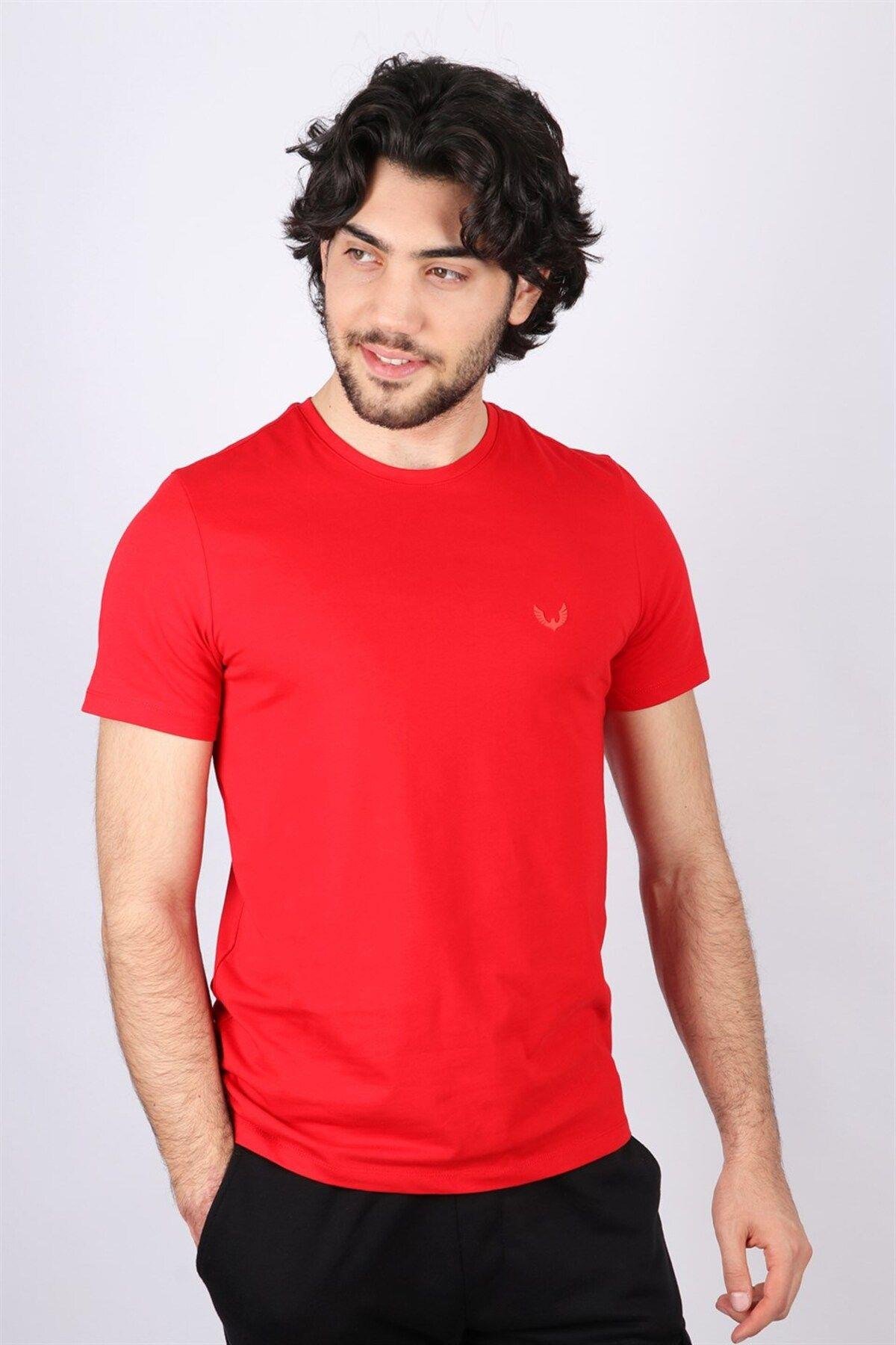 Rich Erkek Logo Baskılı T-shirt %100 Pamuk Tişört
