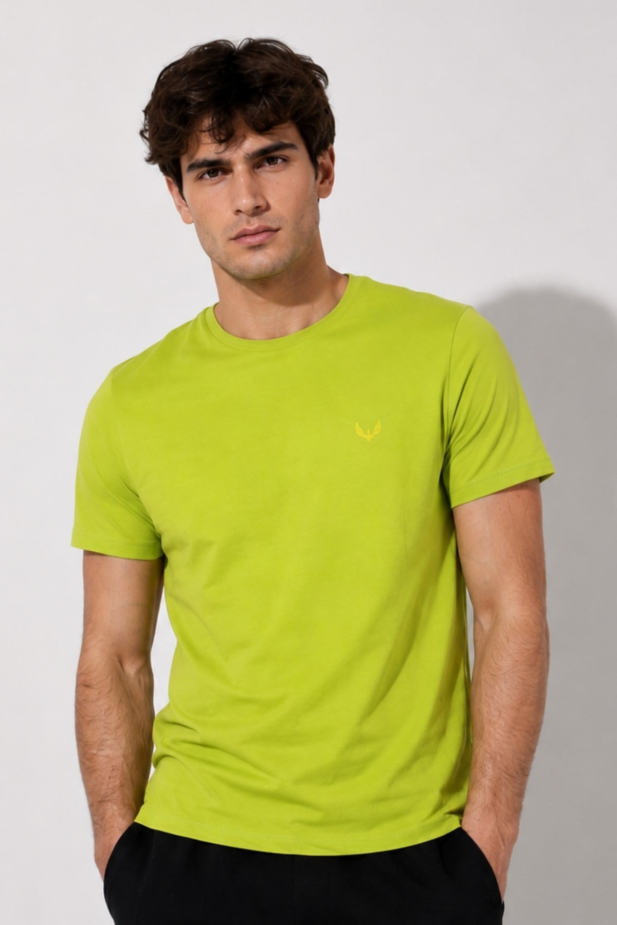 Rich Erkek Logo Baskılı T-shirt %100 Pamuk Tişört