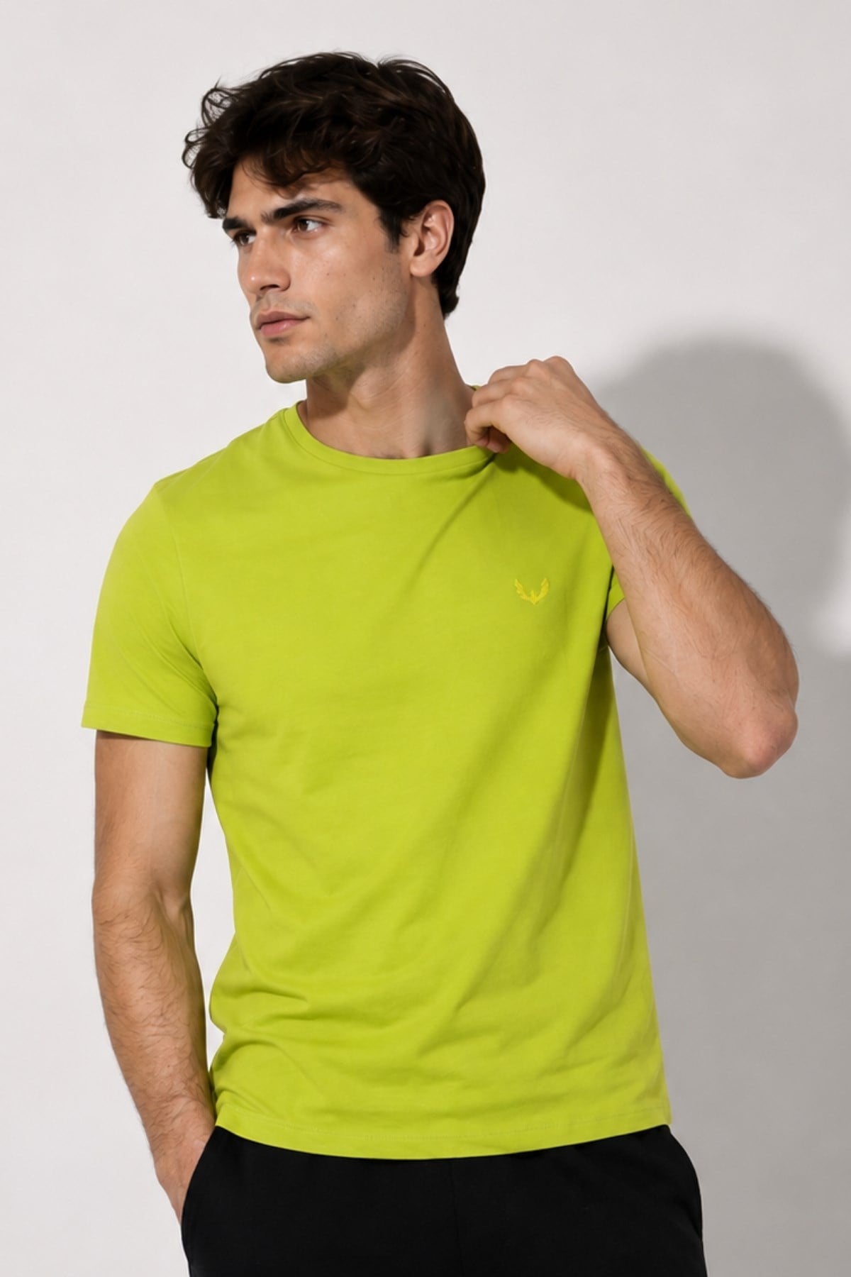 Rich Erkek Logo Baskılı T-shirt %100 Pamuk Tişört