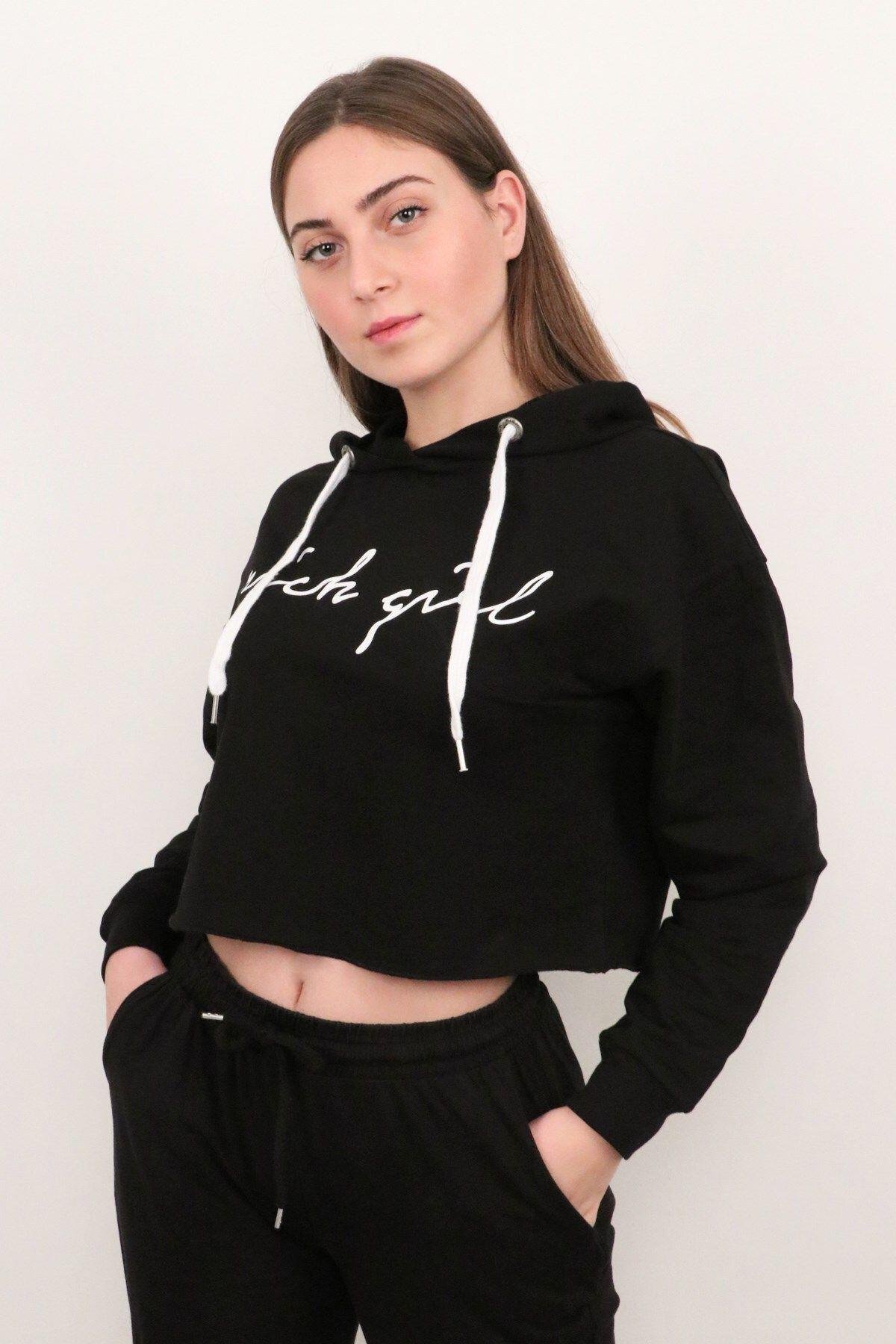 Rich Kadın Crop Sweatshirt