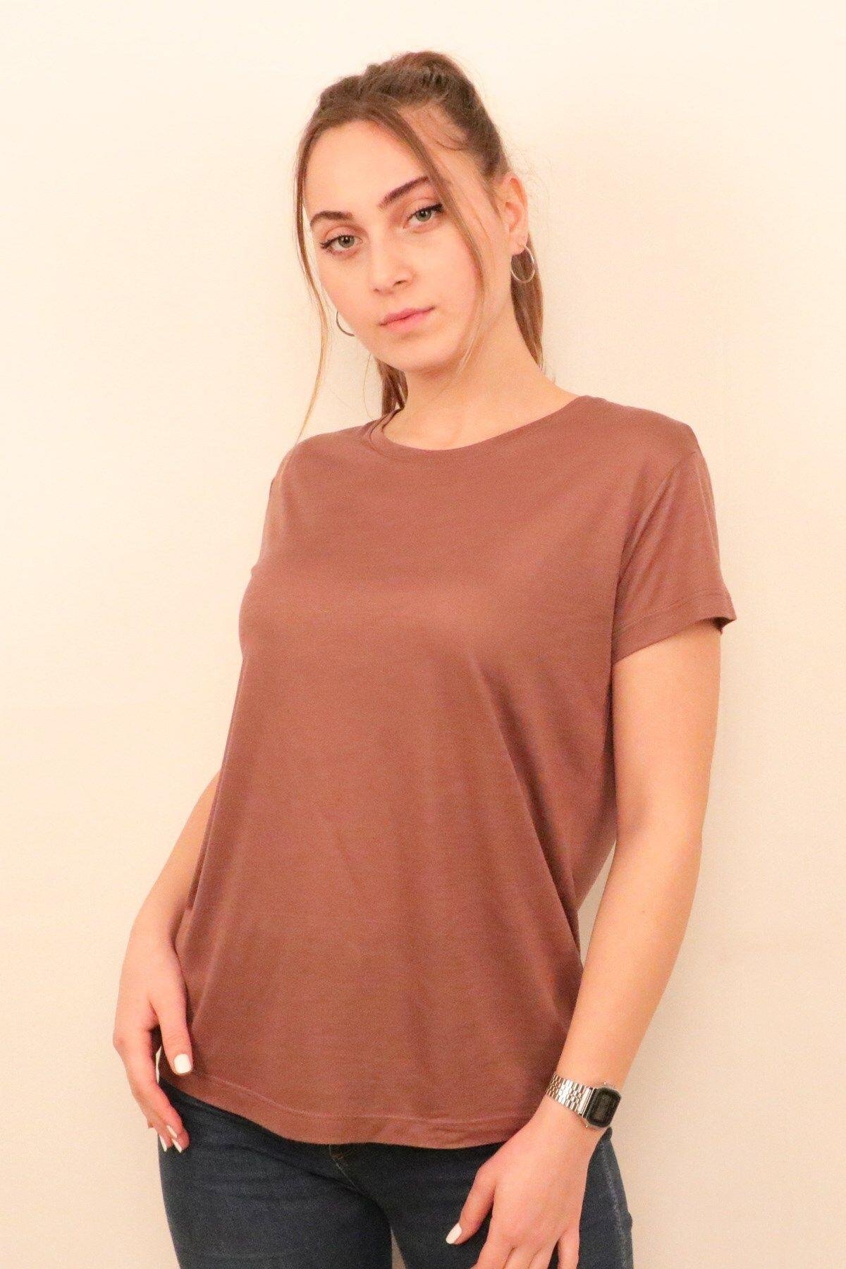 Rich Kadın O Yaka T-shirt %100 Pamuk Tişört