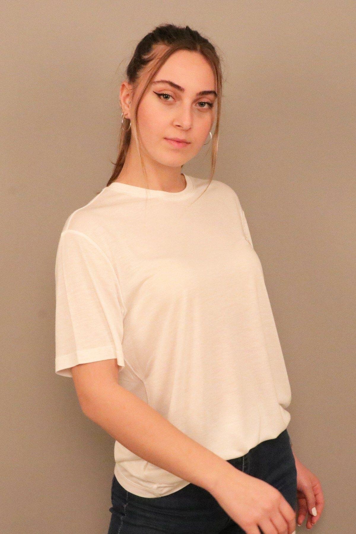Rich Kadın O Yaka T-shirt Tişört