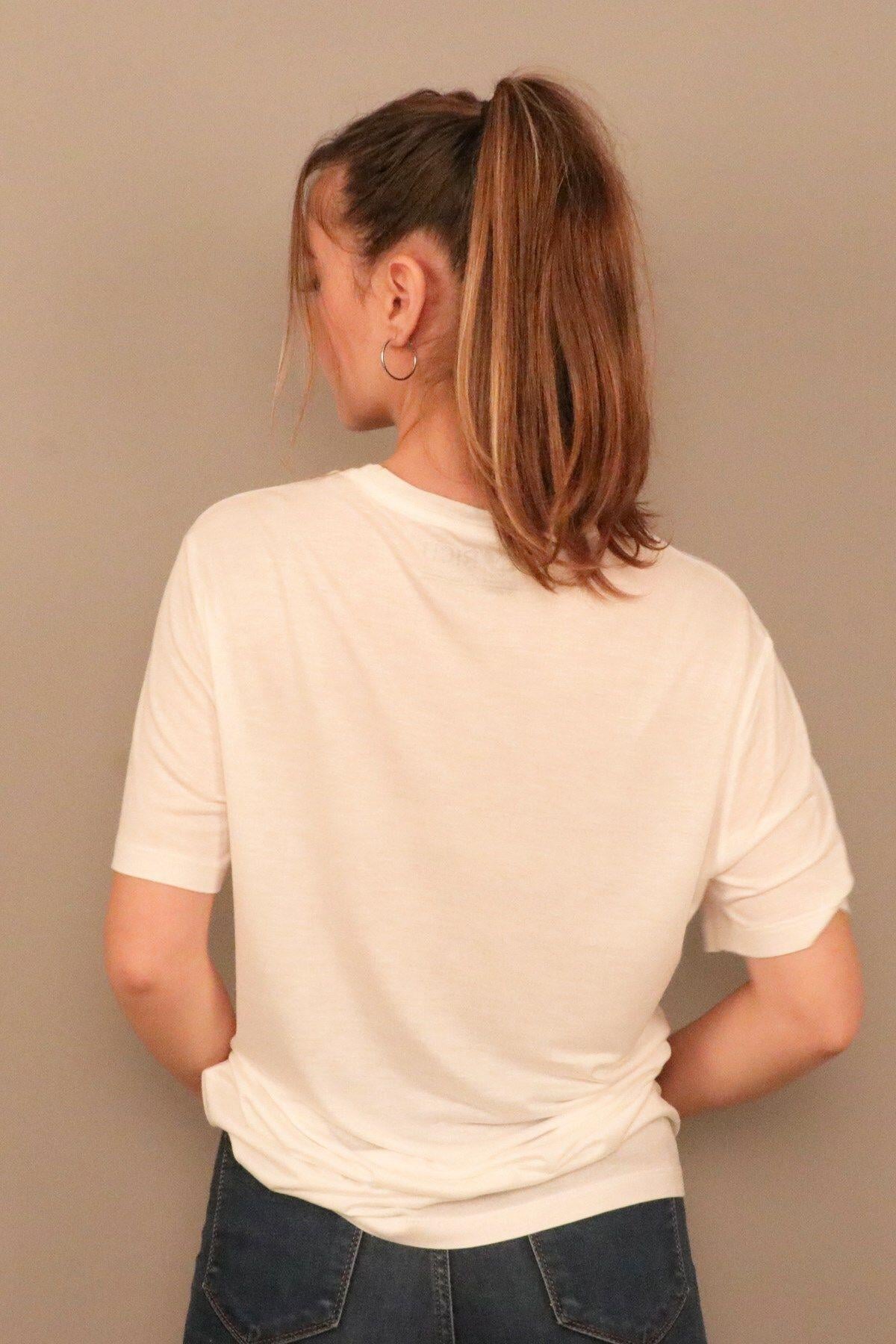 Rich Kadın O Yaka T-shirt Tişört