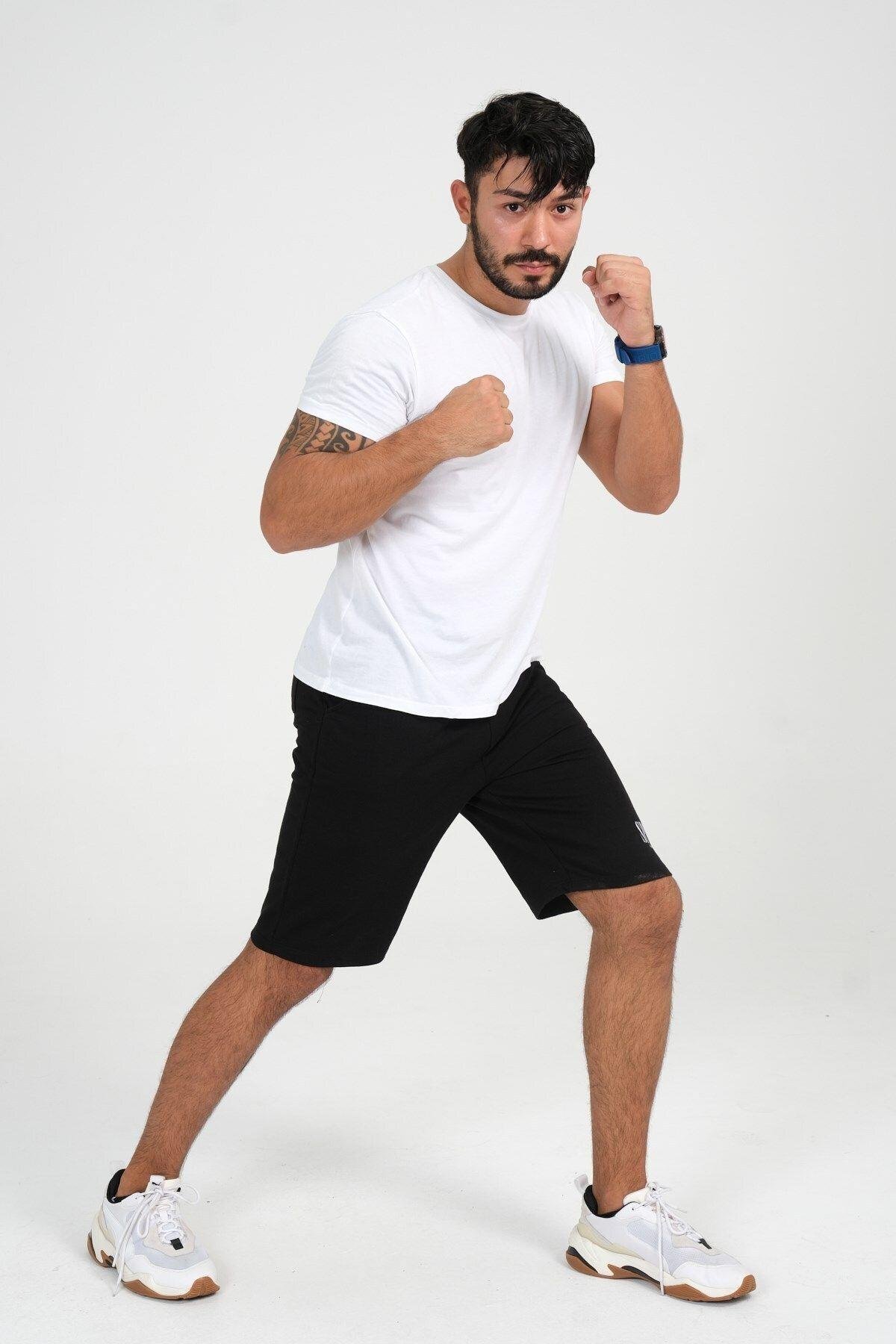 Spor Erkek Şort Bermuda %100 Pamuk