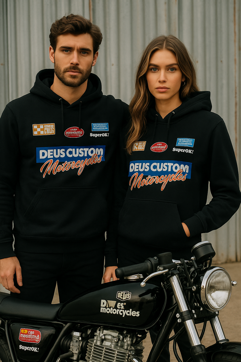 Unisex Beyaz Kapüşonlu Baskılı %100 Pamuk Cep Detaylı Sweatshirt