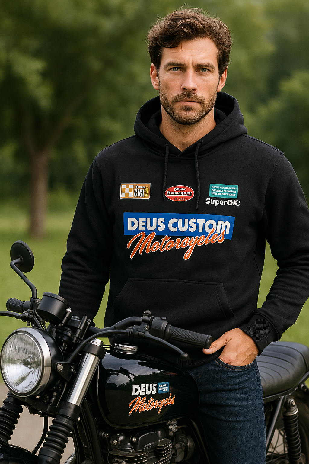 Unisex İkili Paket Kadın-Erkek Sevgili Kombini - Kapüşonlu Baskı Detaylı Sweatshirt 2'li Paket