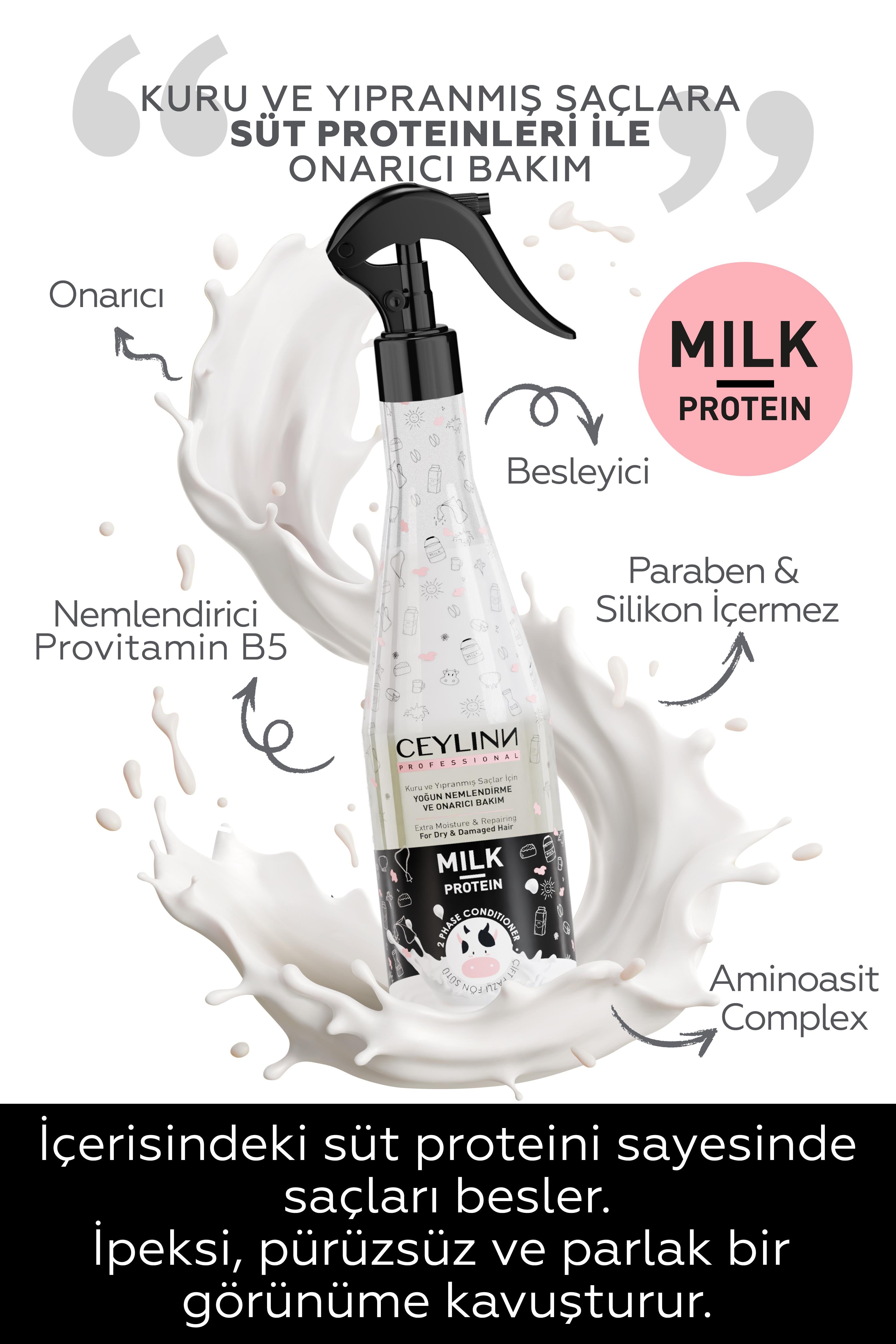 Ceylinn Milk Protein Çift Fazlı Fön Sütü 400 ML