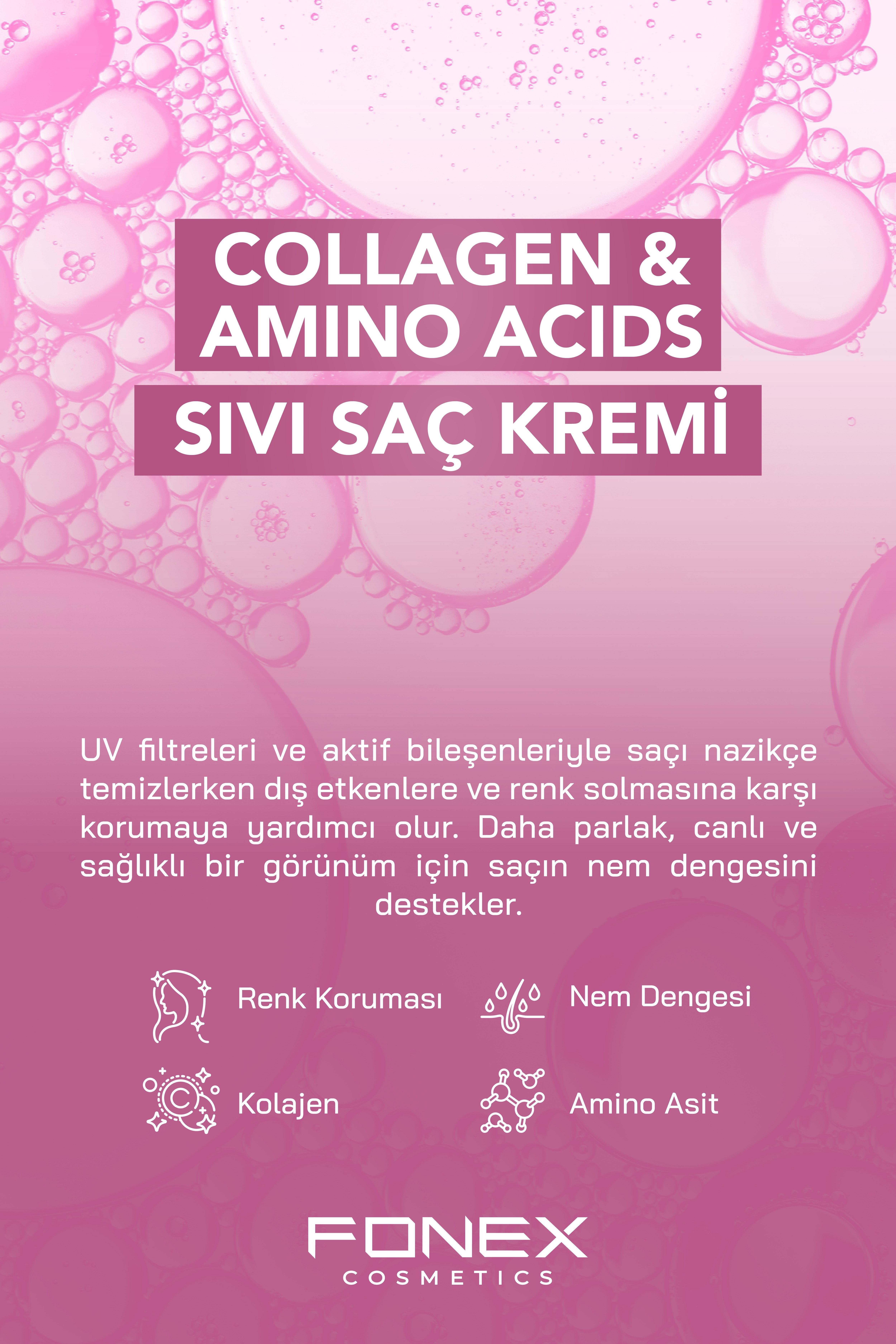 Fonex Çift Fazlı Sıvı Saç Kremi Koruyucu 400 ML 