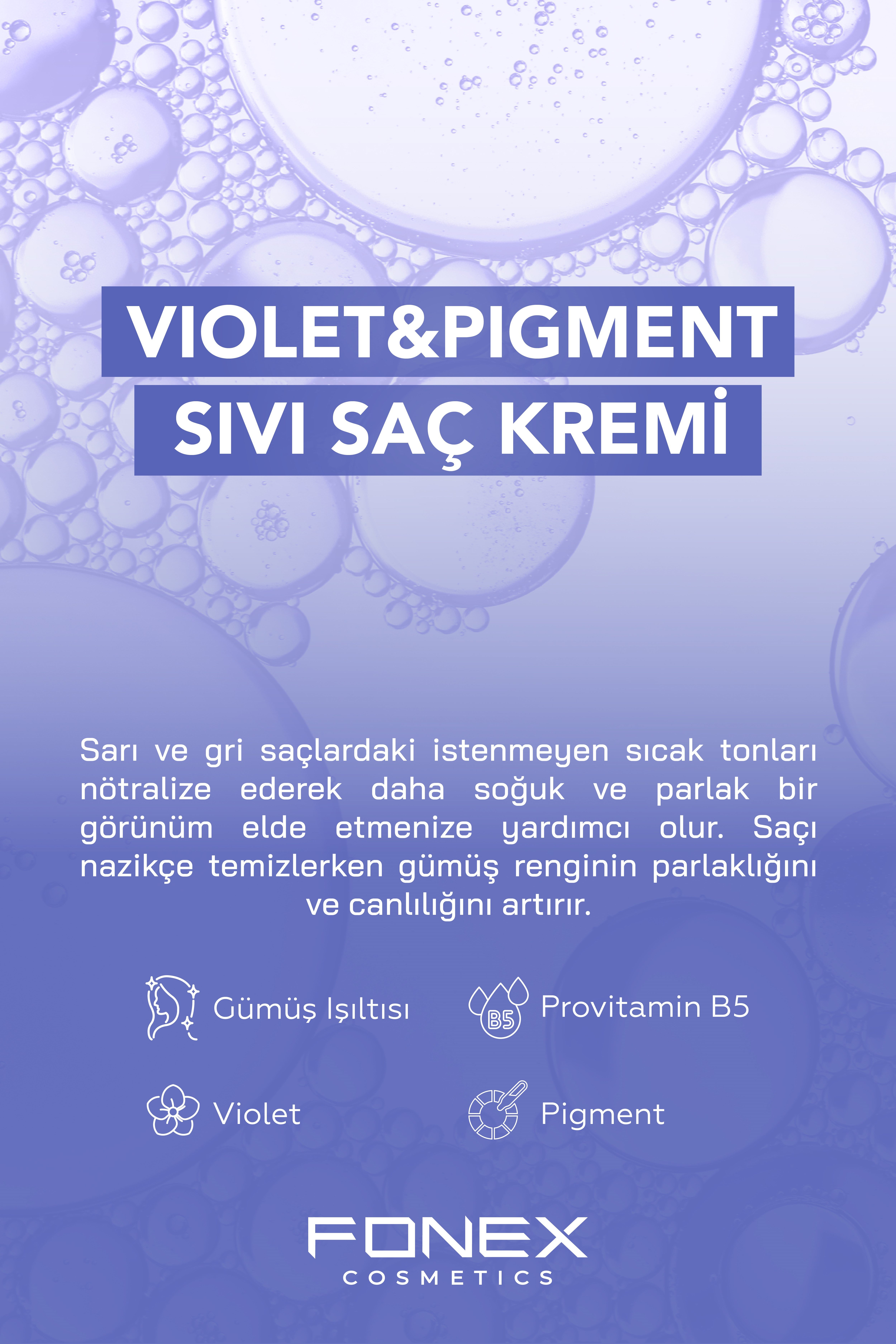 Fonex Çift Fazlı Sıvı Saç Kremi Mor 400 ML 