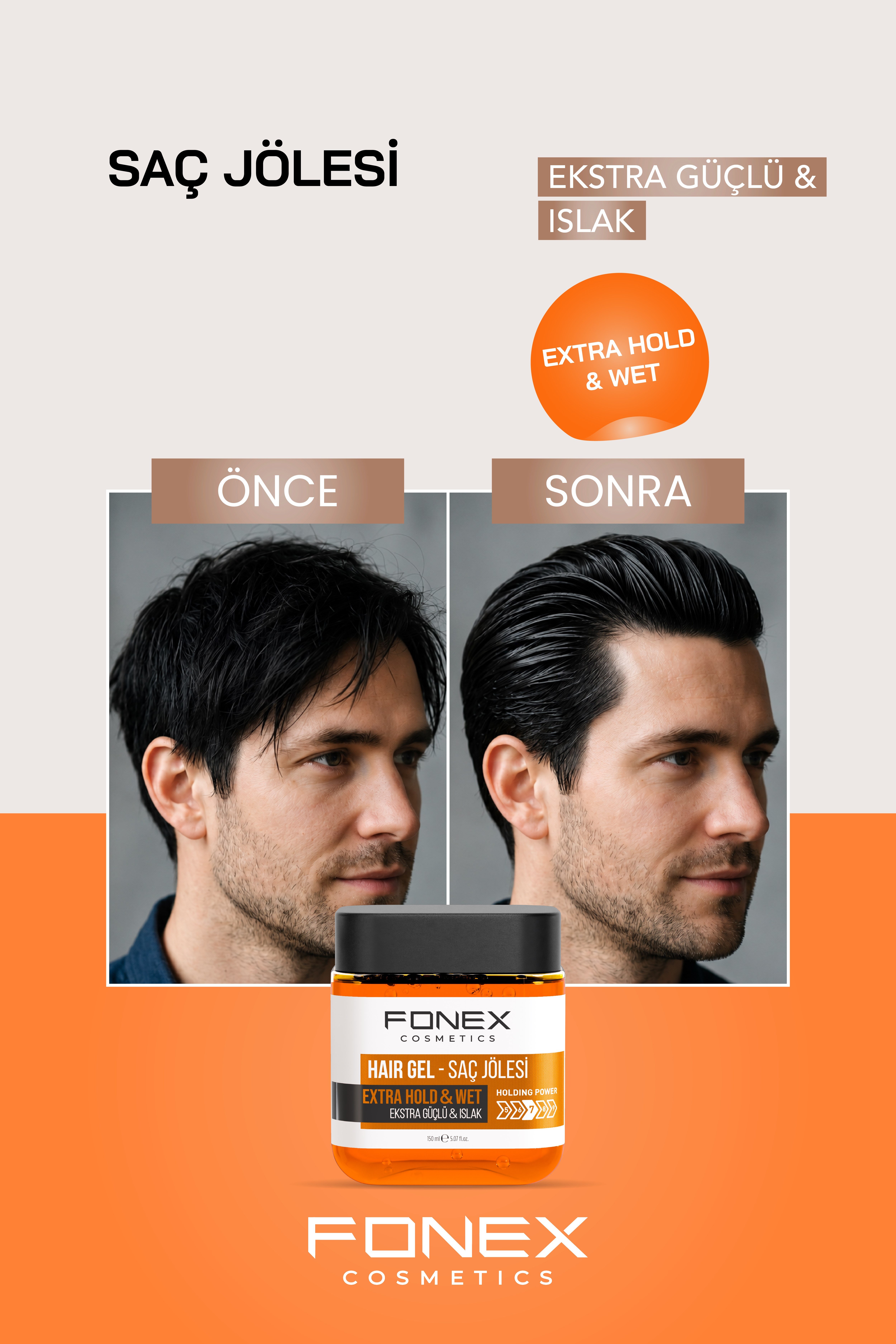 Fonex Saç Jölesi Ekstra Güçlü - Islak 150 ML 
