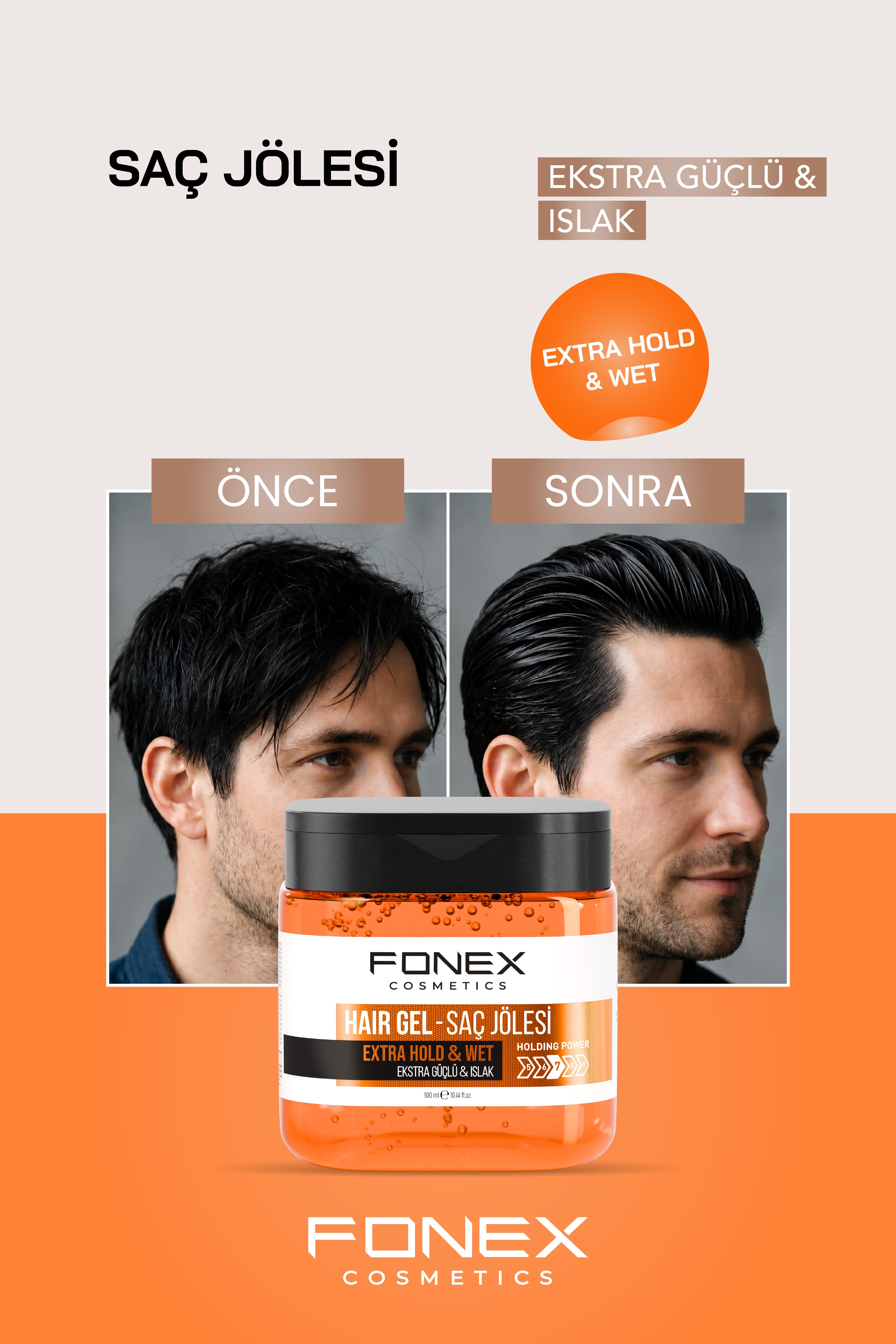 Fonex Saç Jölesi Ekstra Güçlü - Islak 300 ML 