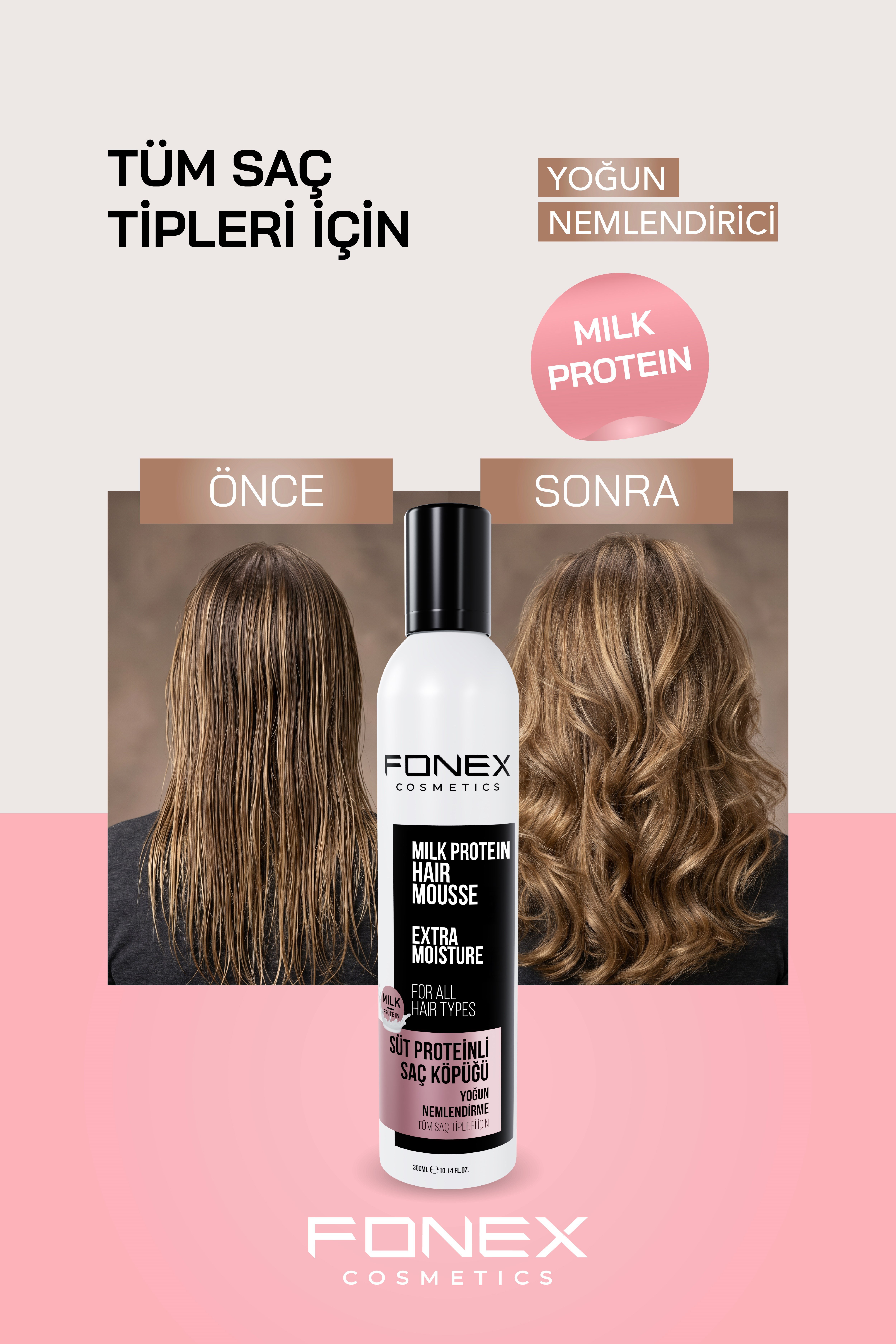Fonex Saç Köpüğü Milk Protein 300 ML 