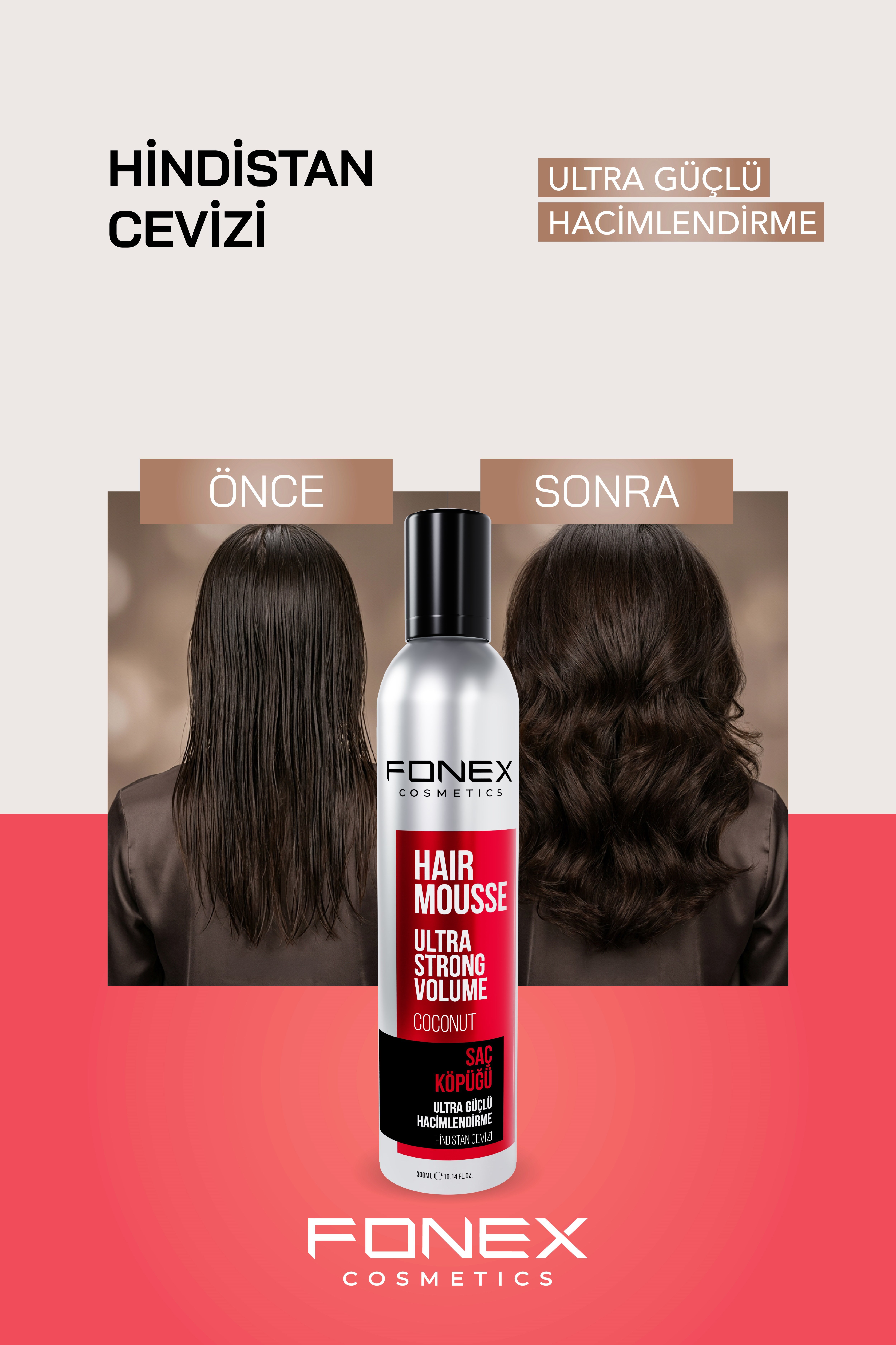 Fonex Saç Köpüğü Ultra Strong 300 ML 