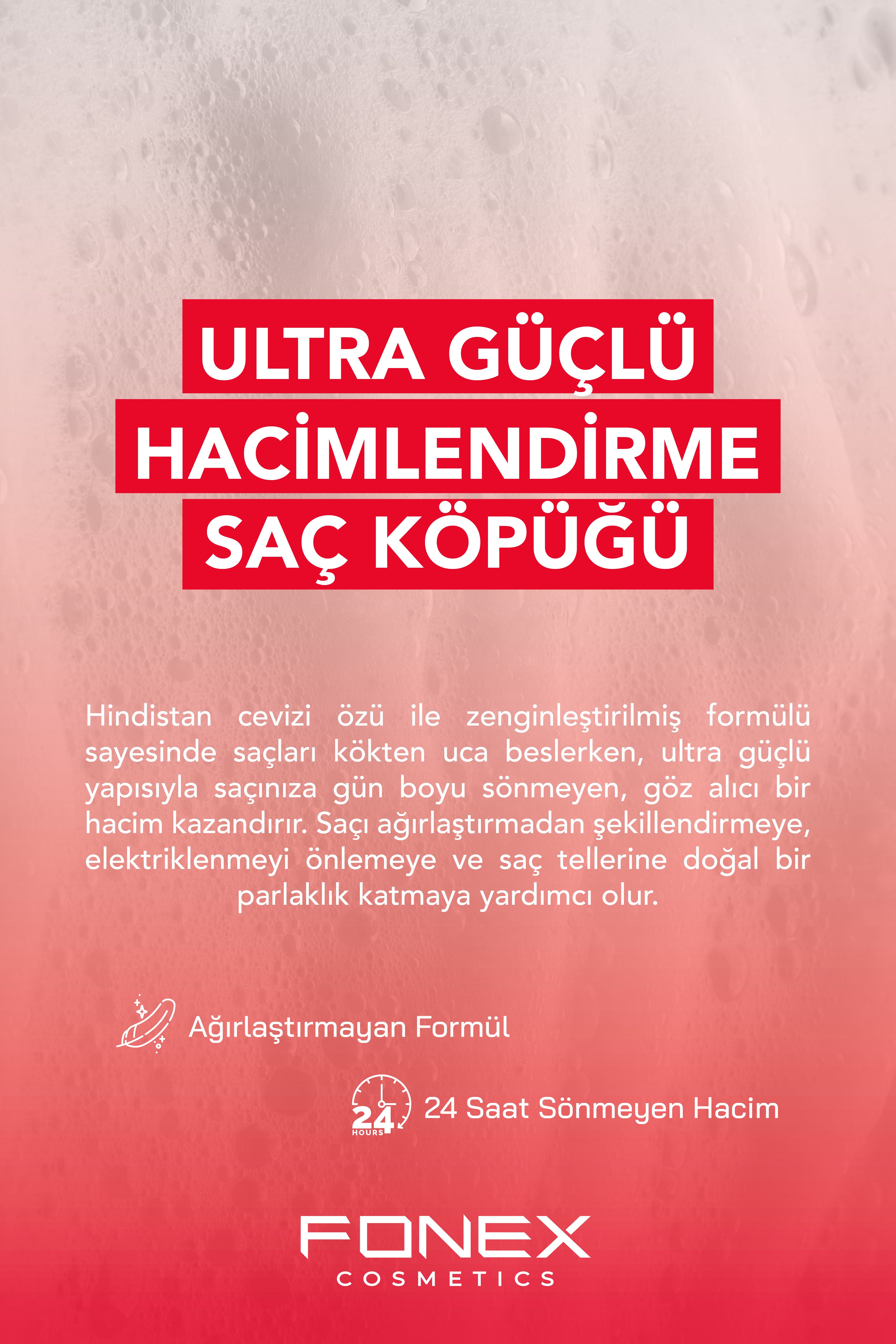 Fonex Saç Köpüğü Ultra Strong 300 ML 