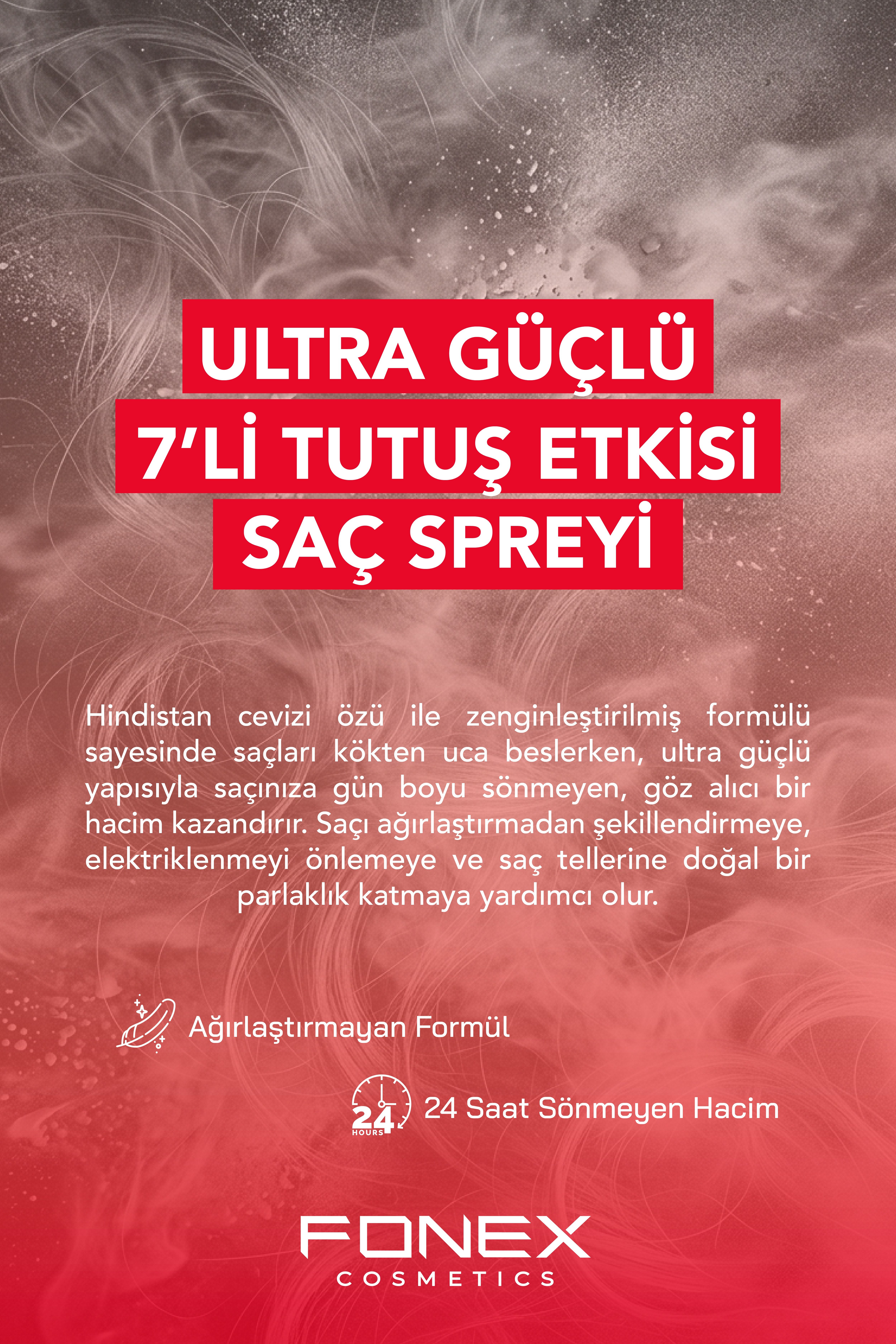 Fonex Saç Spreyi Ultra Strong 400 ML 