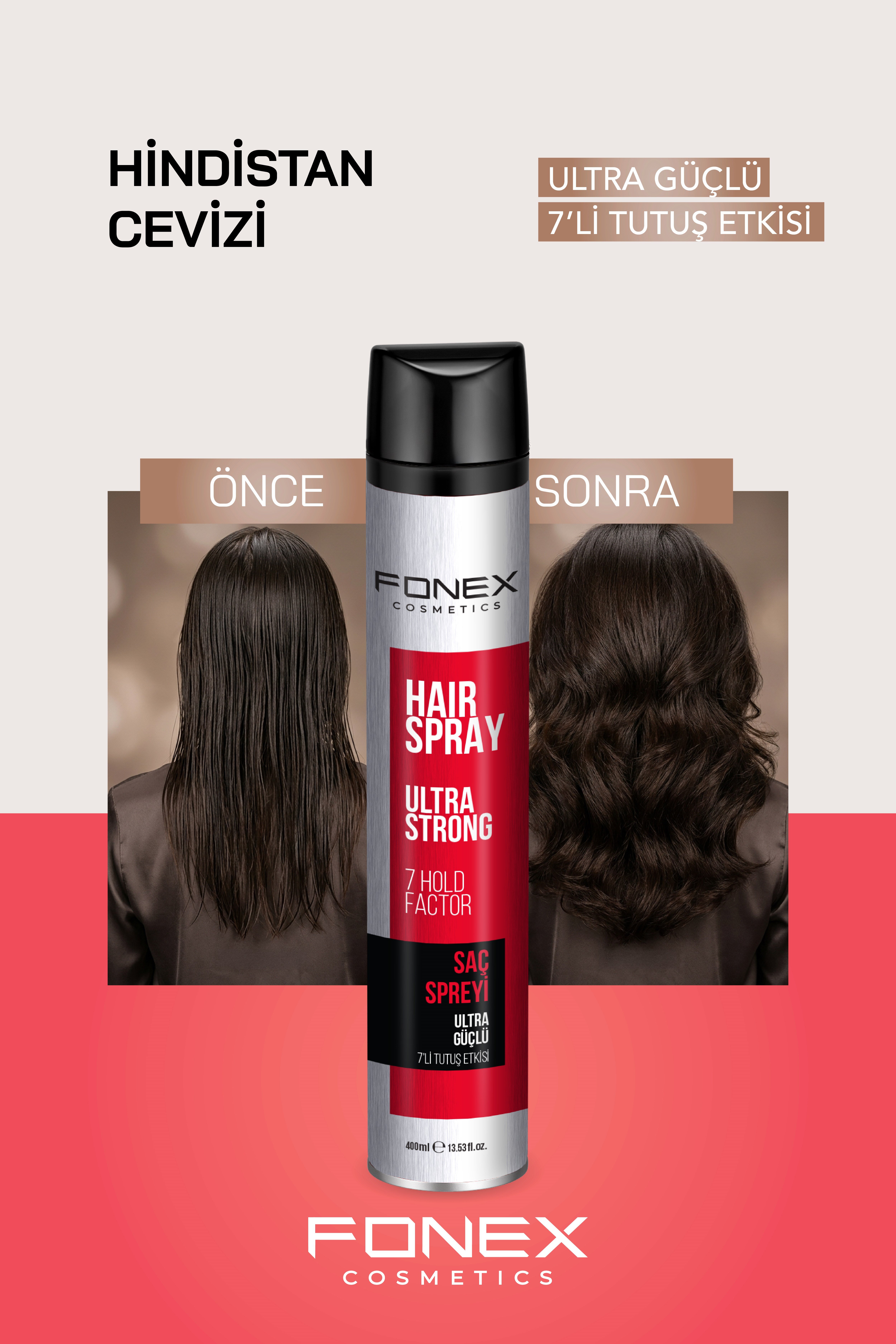 Fonex Saç Spreyi Ultra Strong 400 ML 