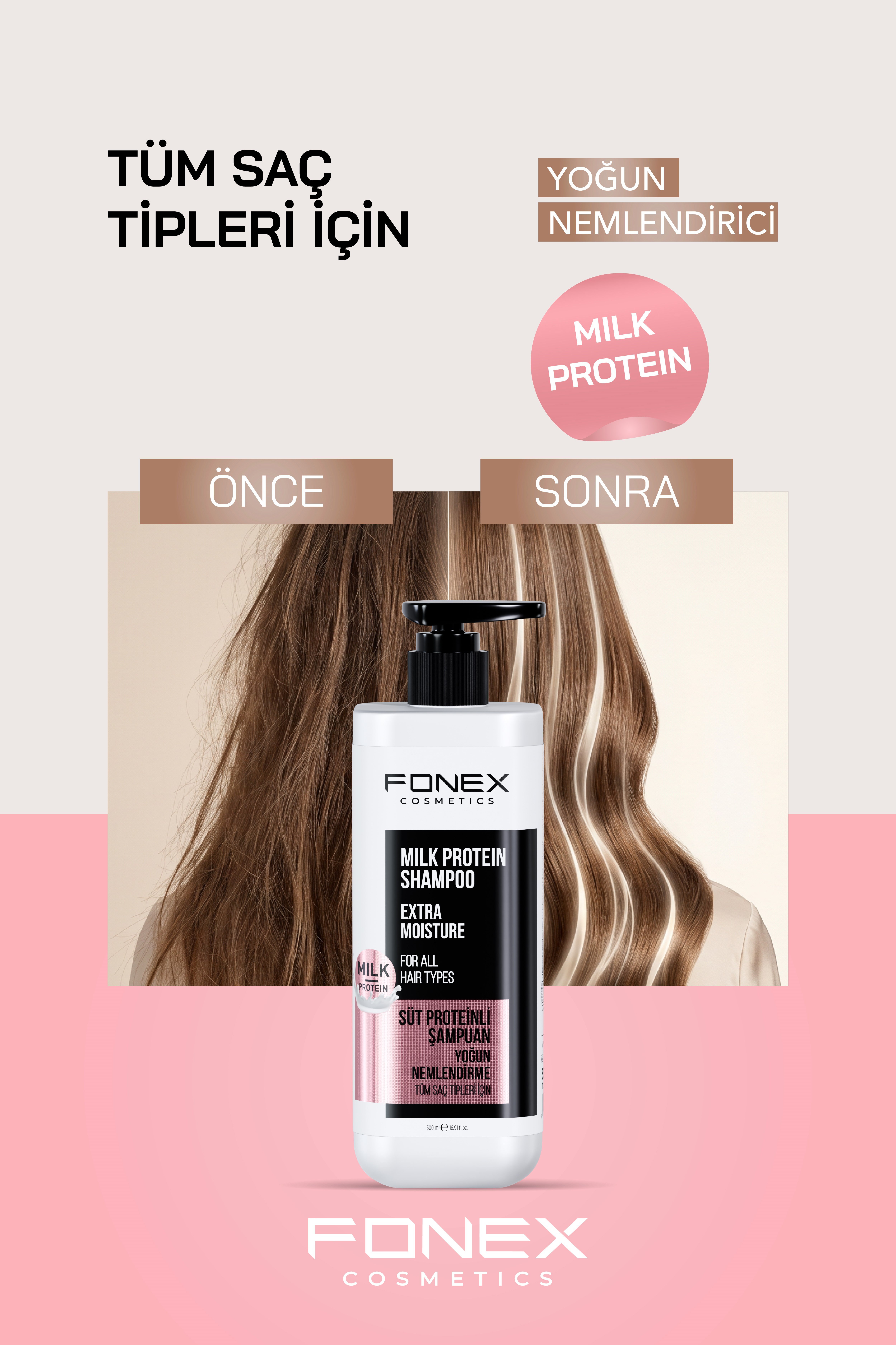 Fonex Şampuan Süt Protein 500 ML 