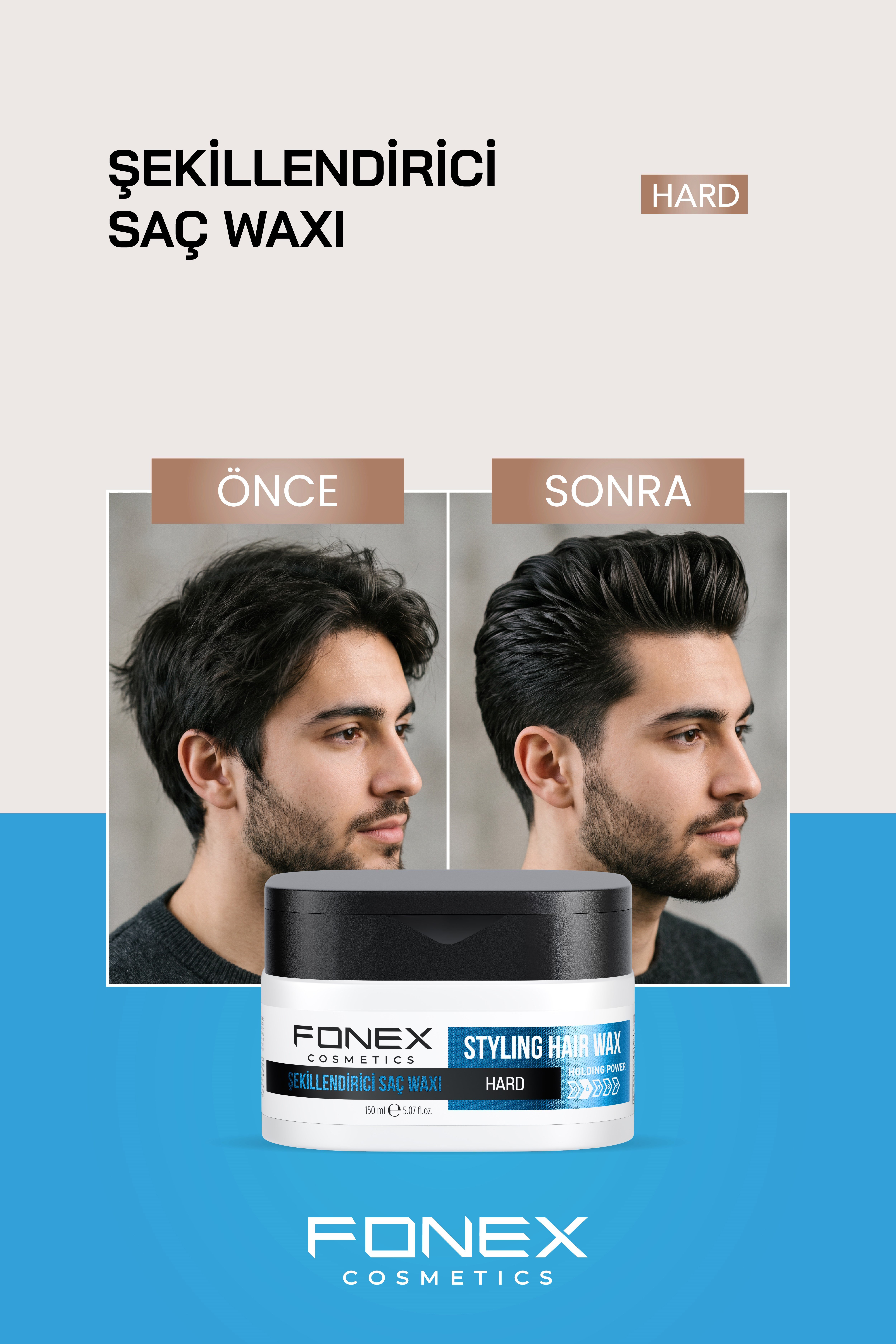 Fonex Şekillendirici Saç Waxı Hard 150 ML 