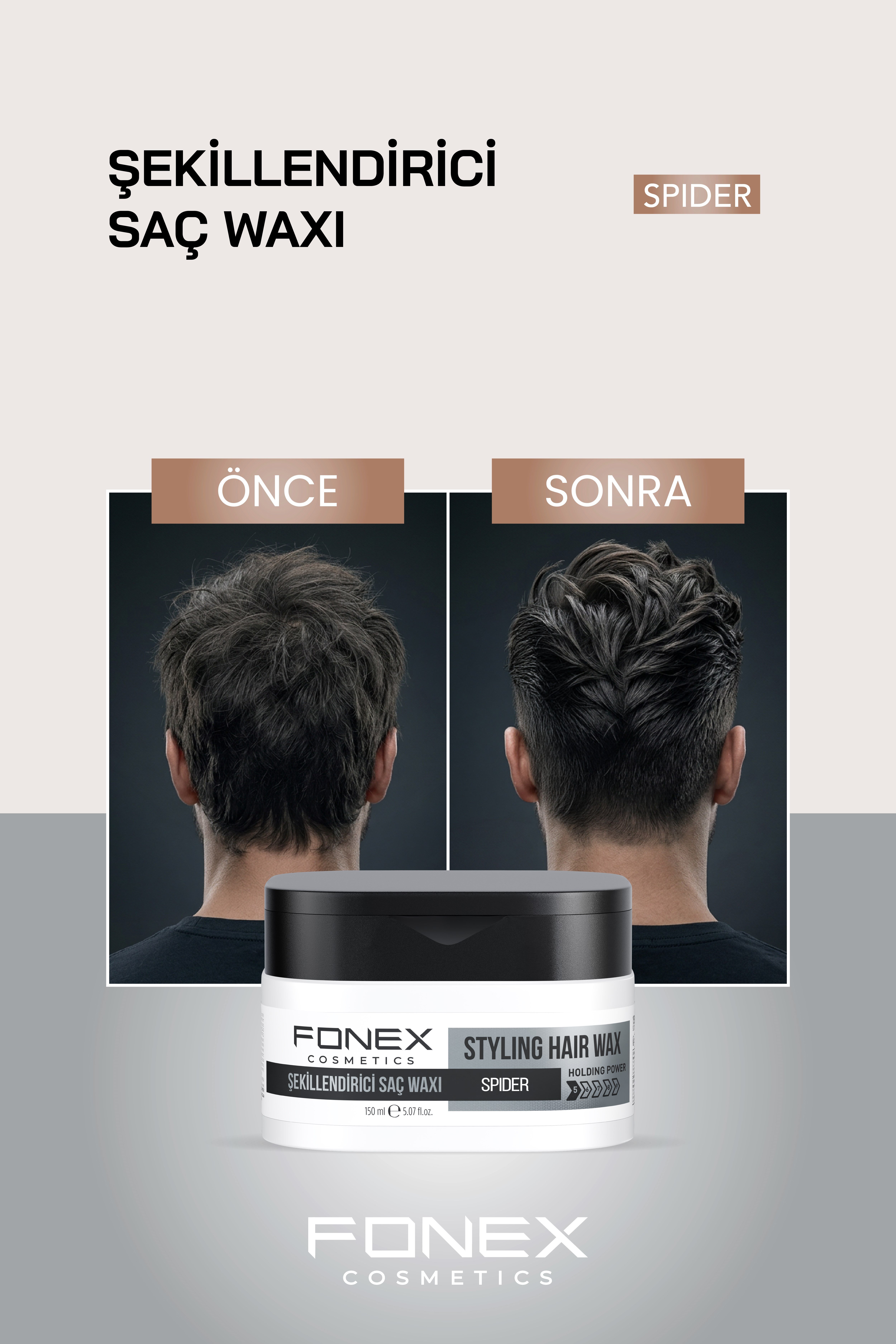 Fonex Şekillendirici Saç Waxı Spider 150 ML 