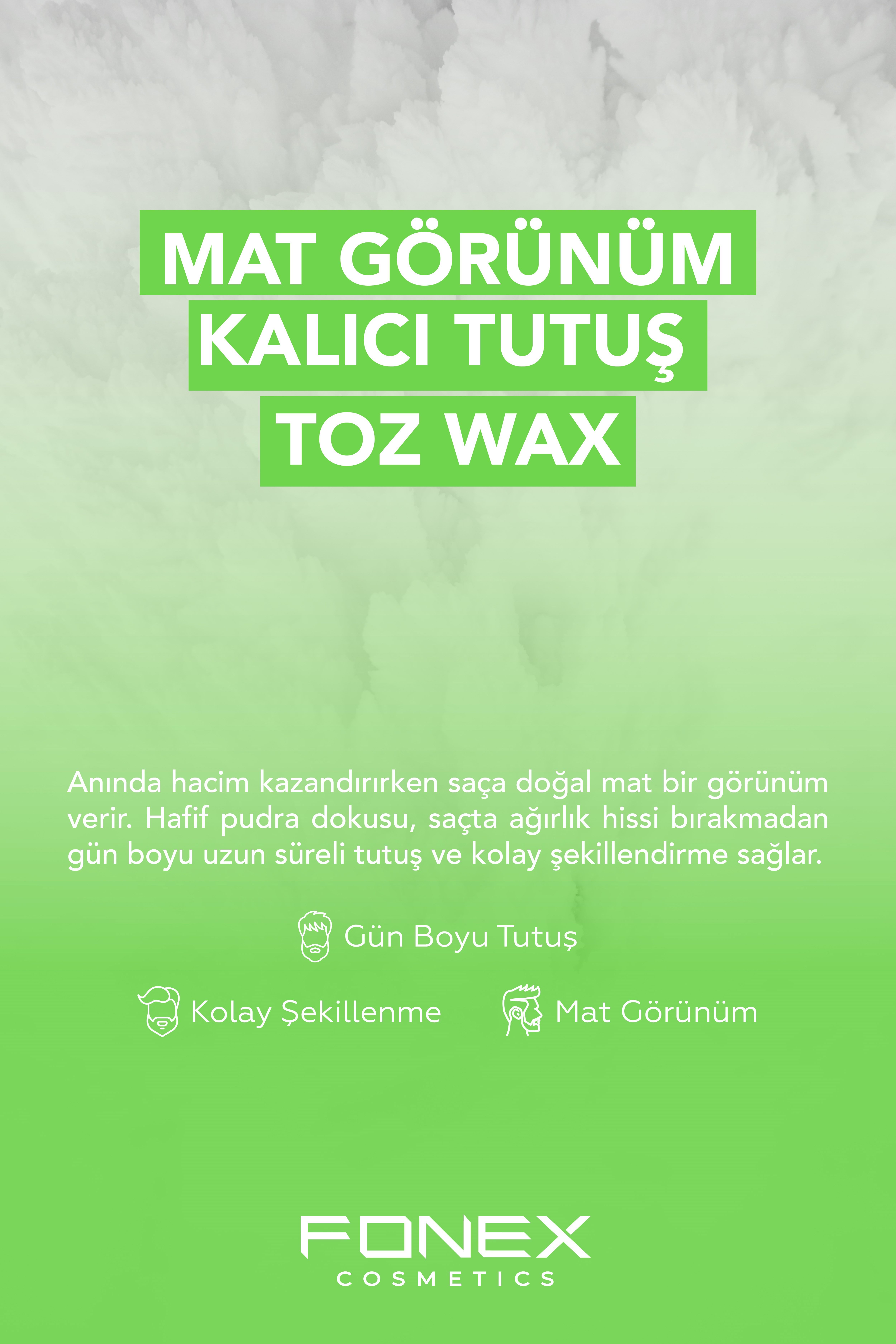 Fonex Şekillendirici Toz Wax Mat Görünüm 20Gr