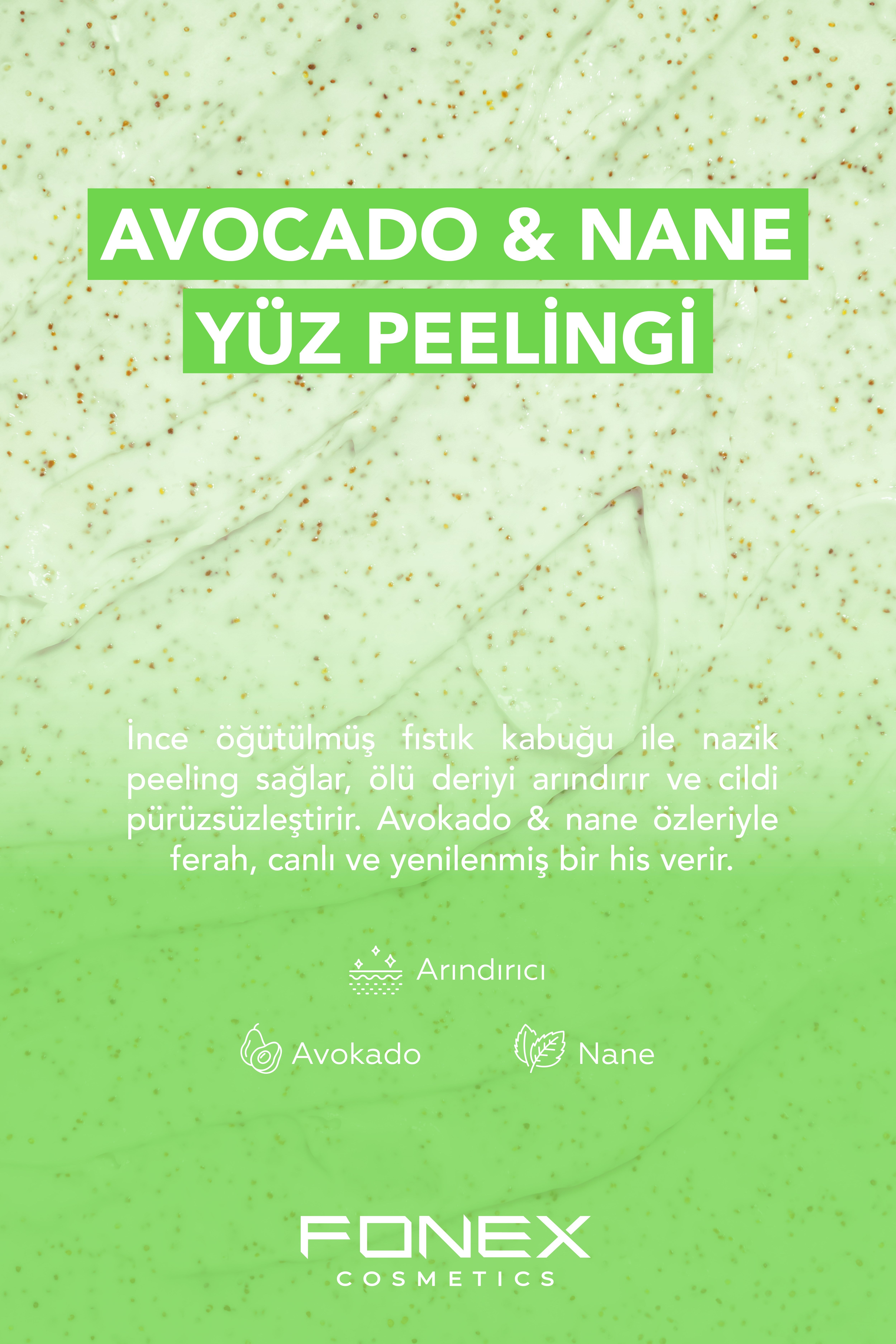 Fonex Yüz Peelingi Avokado - Nane 500 ML 
