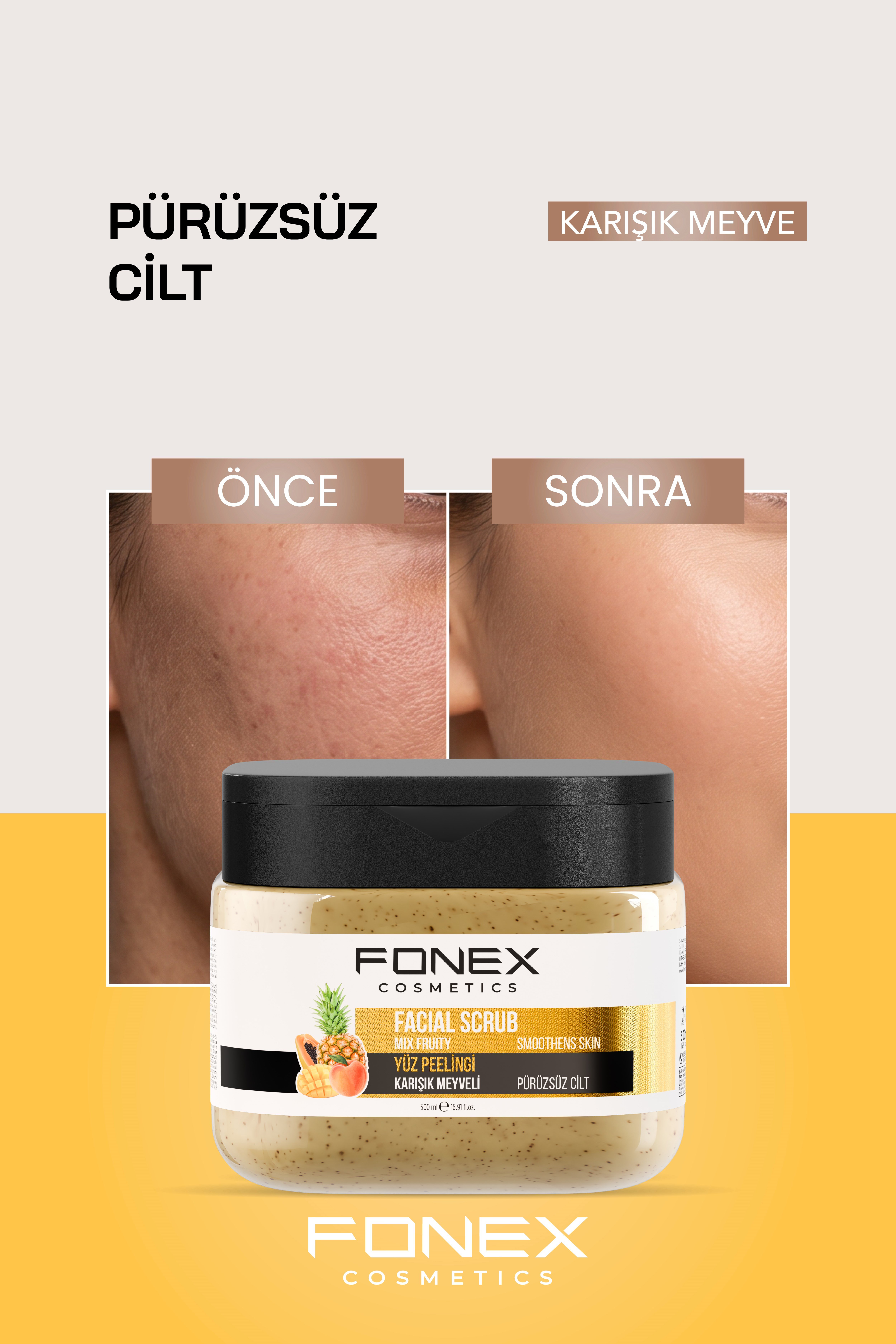 Fonex Yüz Peelingi Karışık Meyve 500 ML 