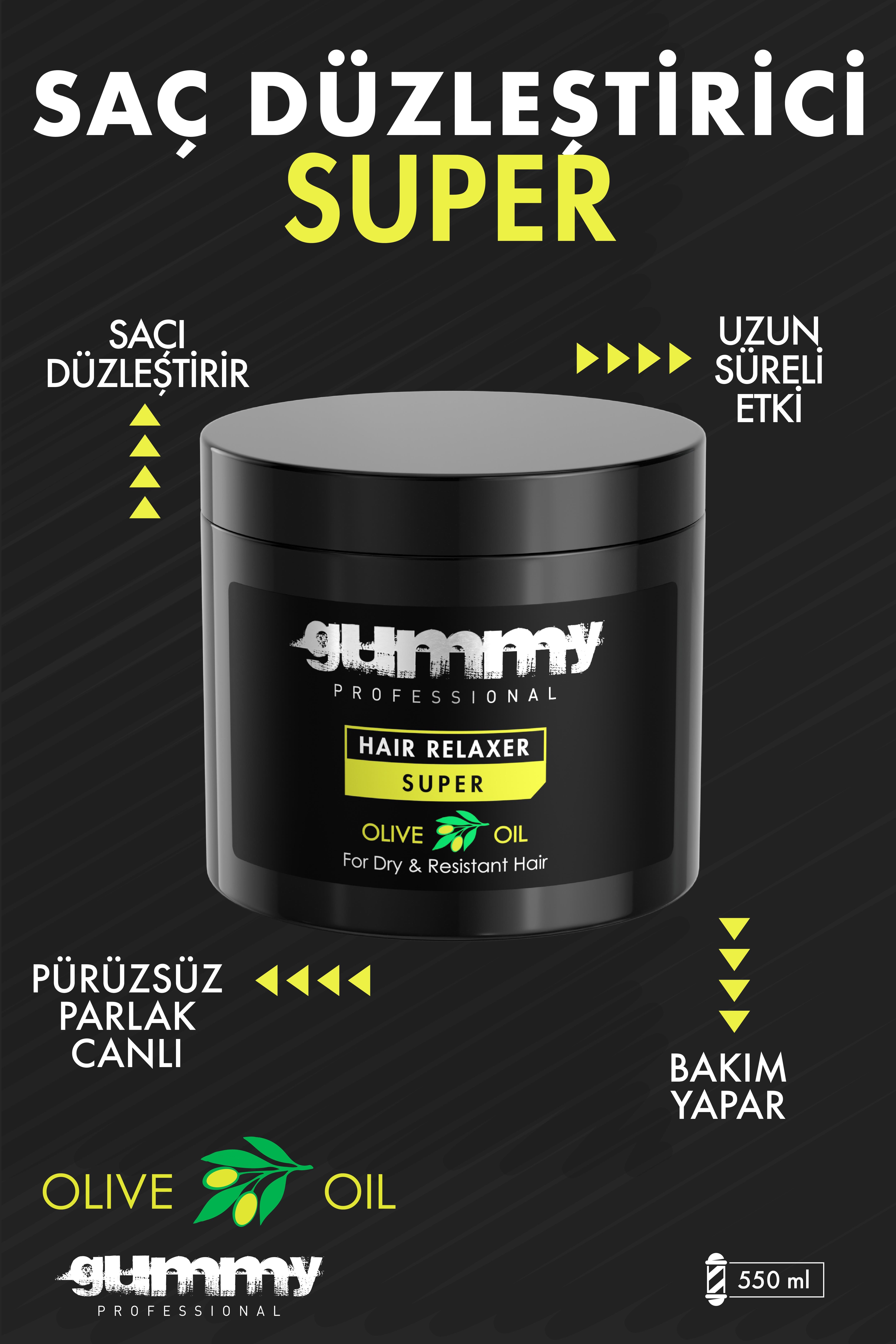 Gummy Hair Relaxer Süper Olive Oil 550 ML