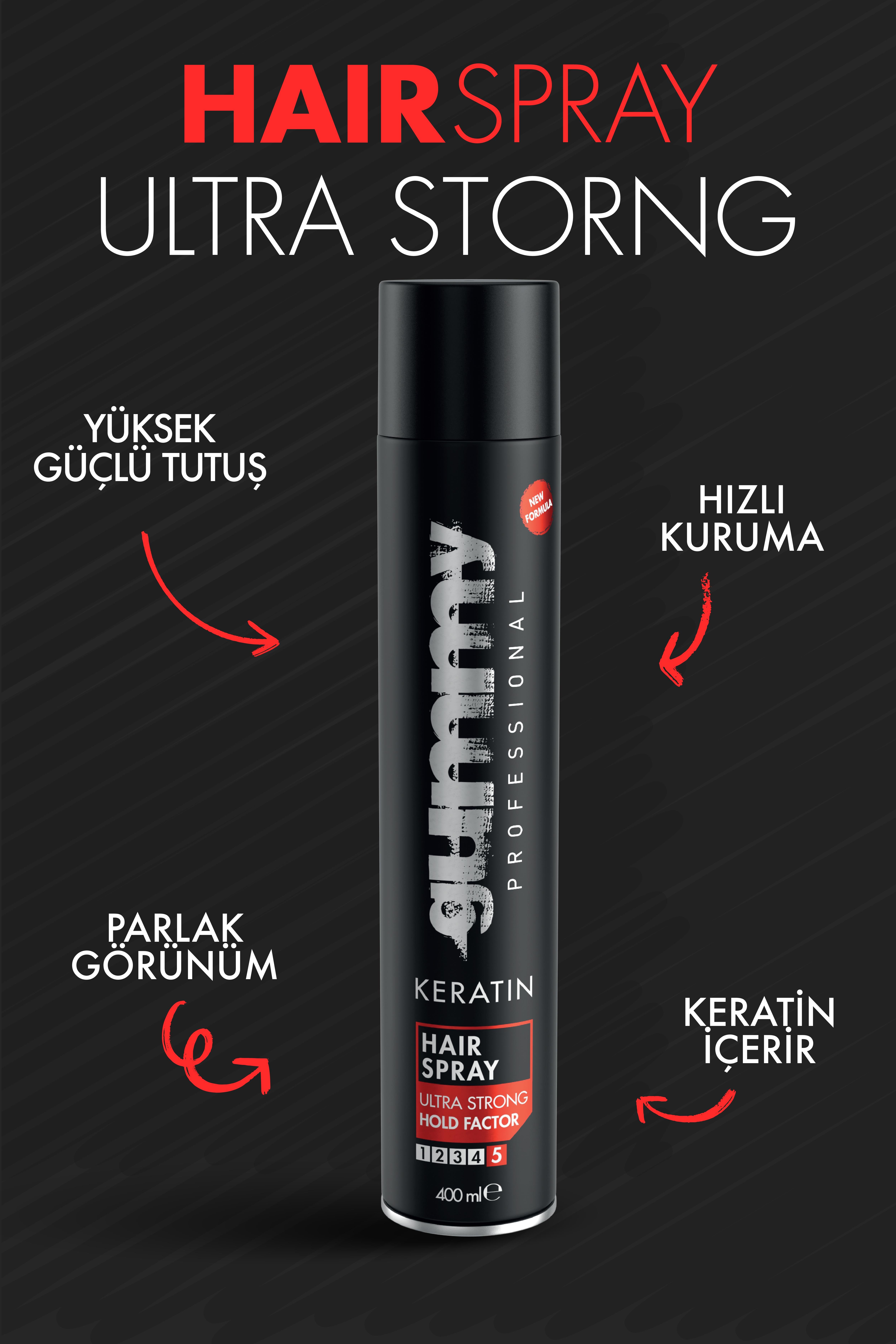 Gummy Saç Spreyi Ultra Sert 400 ML