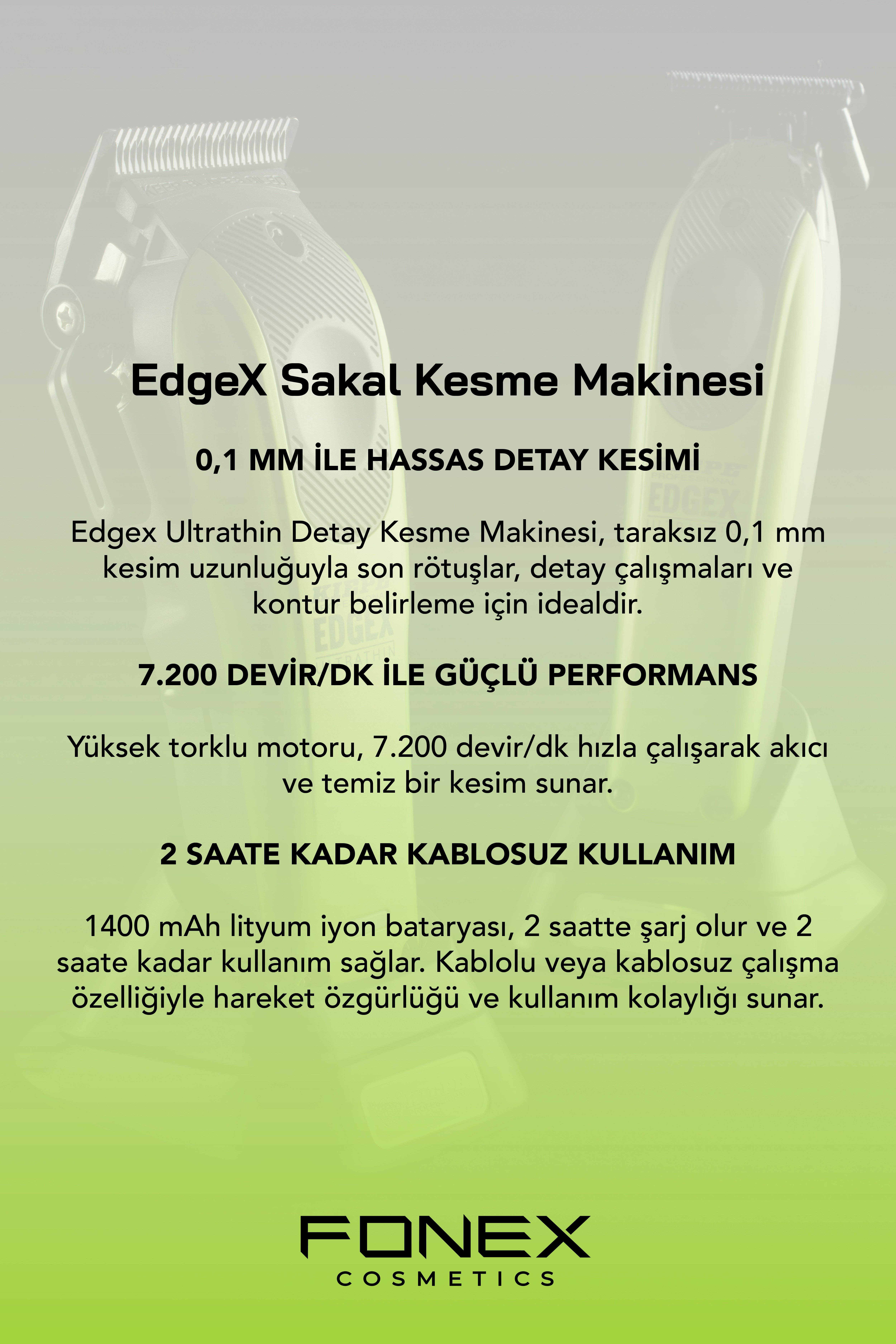 Kiepe 6600.1 EdgeX Saç ve Sakal Kesme Makinasi (Yeşil)
