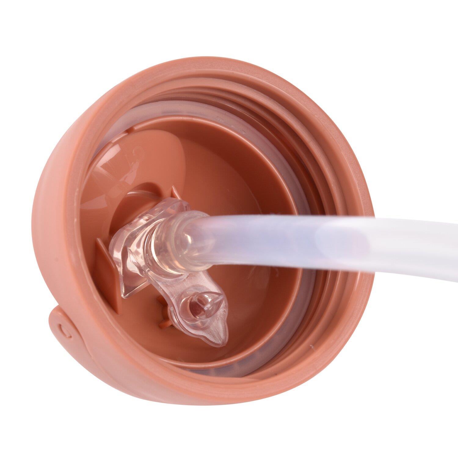 300 ml Şeffaf Pipetli Suluk, Terracotta