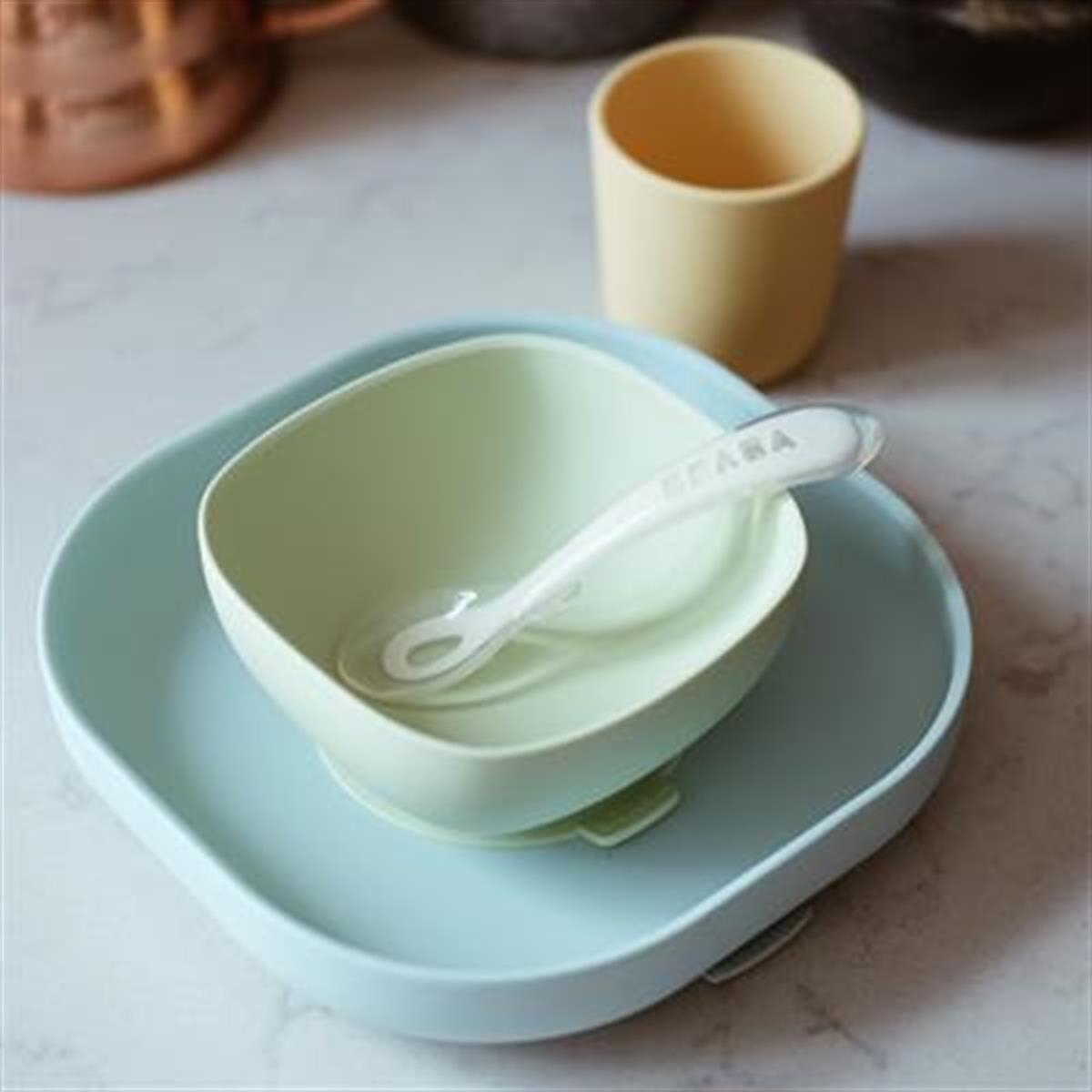 4lü Silikon Beslenme Seti Yellow