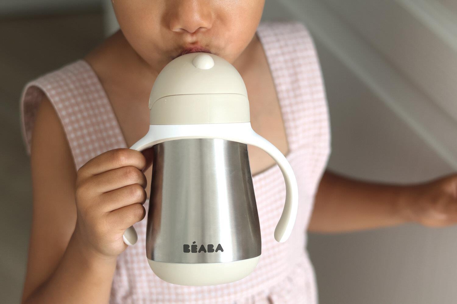 Beaba 250 ml Çelik Pipetli Suluk , Clay