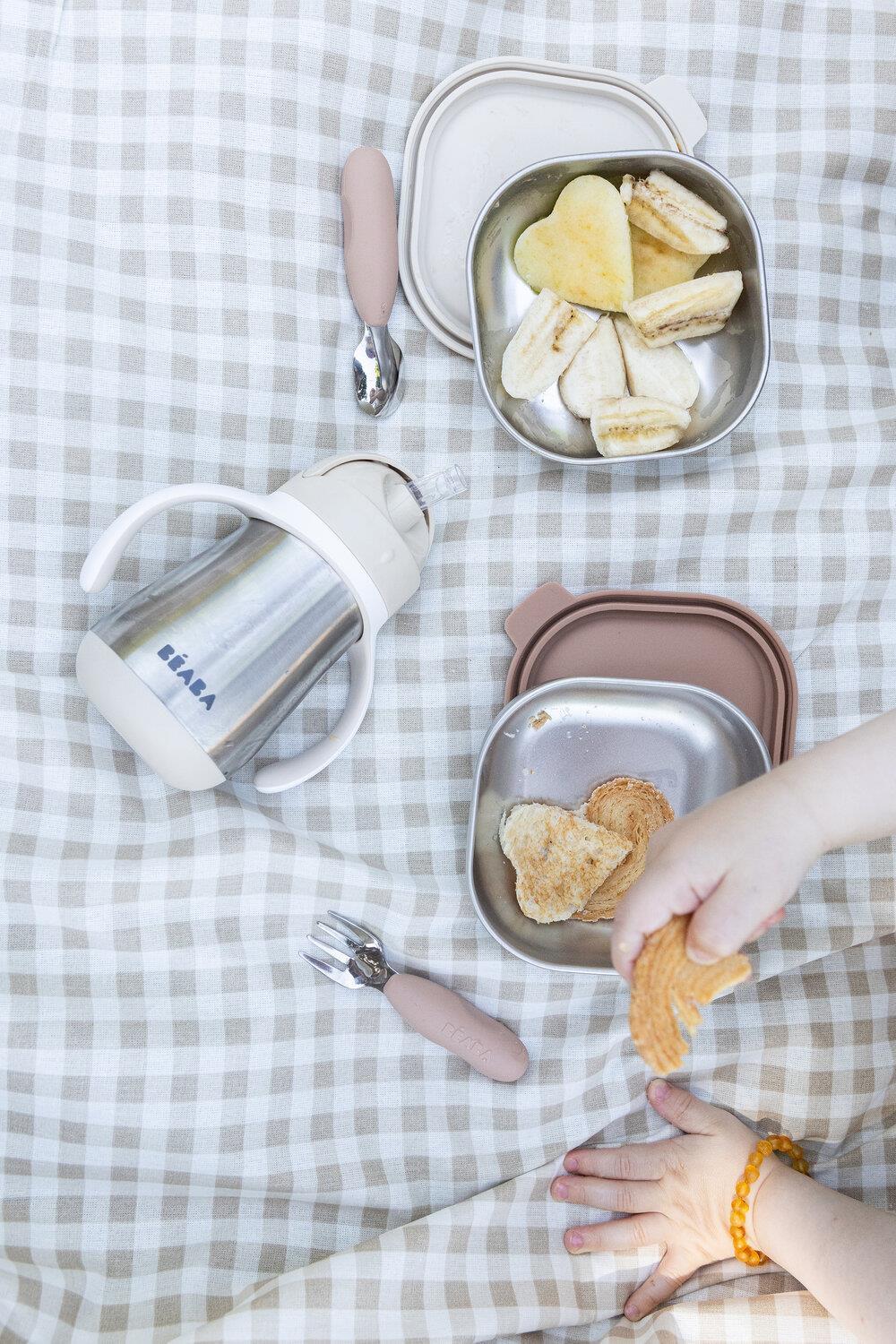 Beaba 250 ml Çelik Pipetli Suluk , Clay