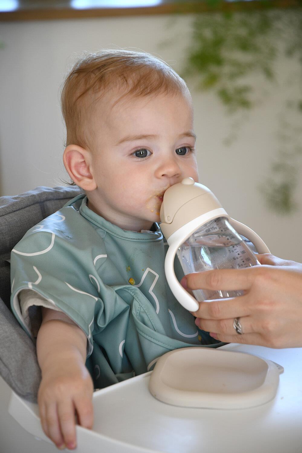 Beaba 300 ml Şeffaf Pipetli Suluk, Clay