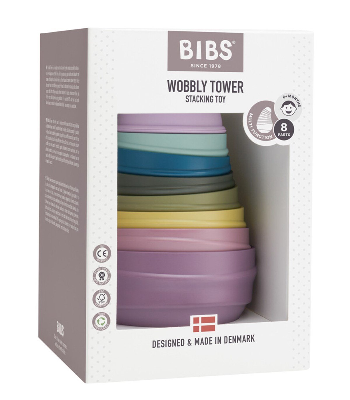 Bibs Wobbly Tower Oyun Kulesi // Bright Rainbow