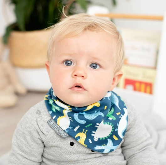 CHEEKY CHOMPERS Önlük-Neckerbib Dino and Stripe 2 pack