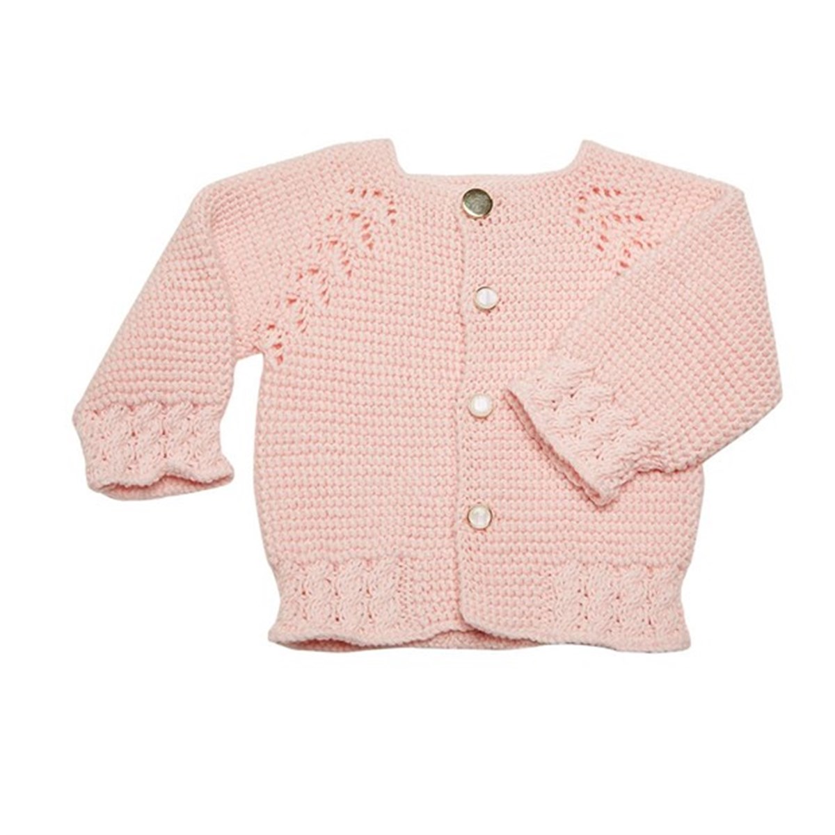 Cunda Ceket Pembe (0-6 ay)