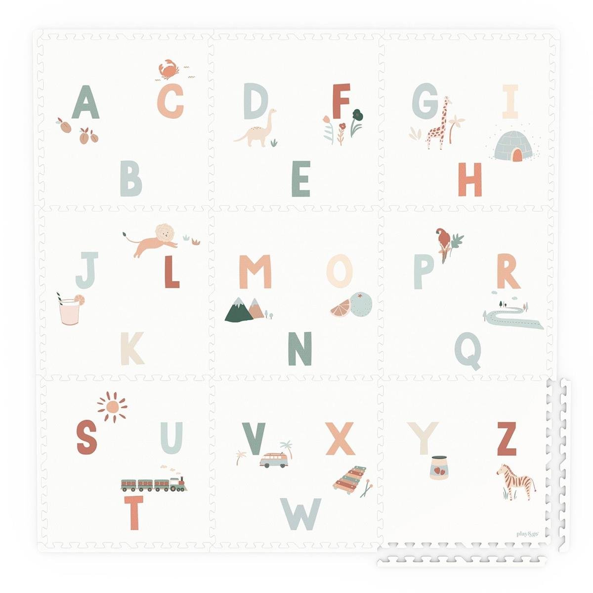 Eevaa Puzzle Oyun Matı, Alphabet / Terazzo