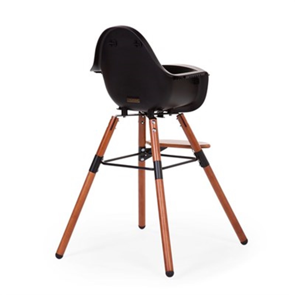 Evolu 2 Mama Sandalyesi Ceviz / Siyah + Ön tepsi ( Silikon Matlı)