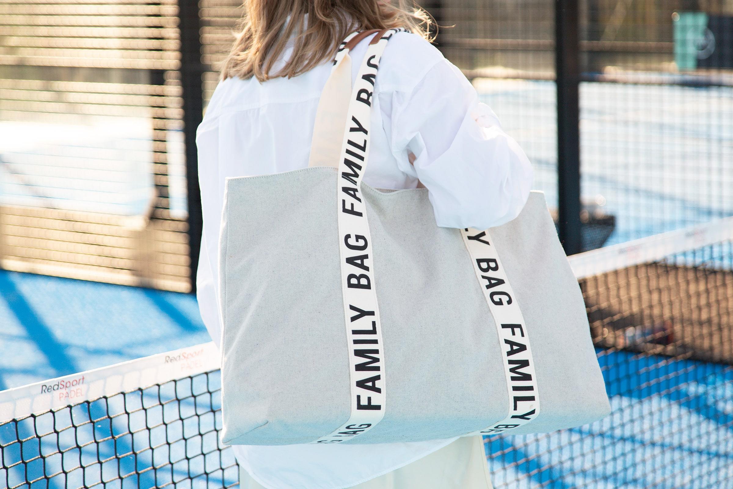 Family Bag Signature Kanvas Krem