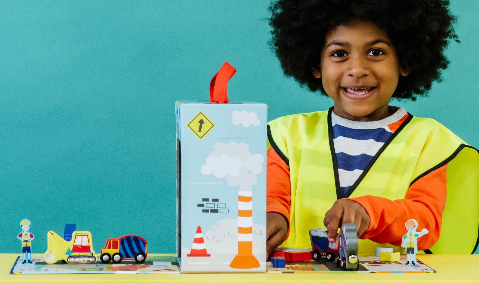 FLOSS & ROCK Ahşap Figürlü Oyun Kutuları / Construction