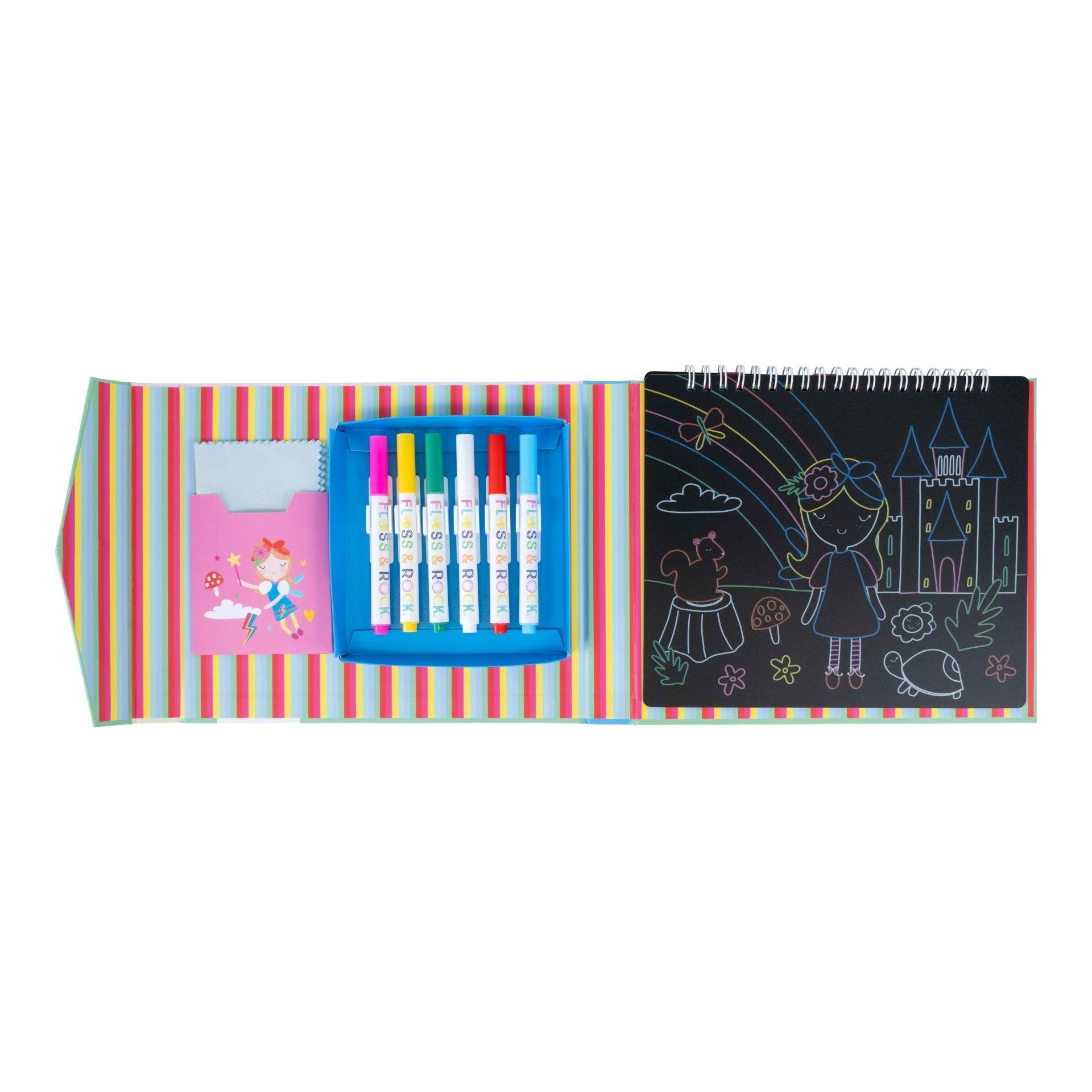 FLOSS & ROCK Chalk Board Eskiz Kitabı / Rainbow Fairy  *YENİ*