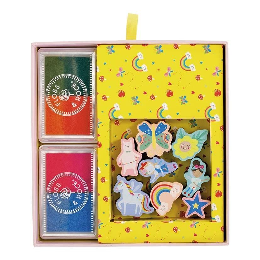 Floss & Rock Stamper Ahşap Baskı Seti /  Rainbow Fairy