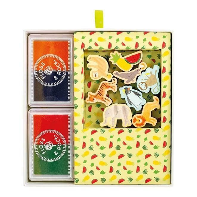 Floss & Rock Stamper Ahşap Baskı Seti / Jungle