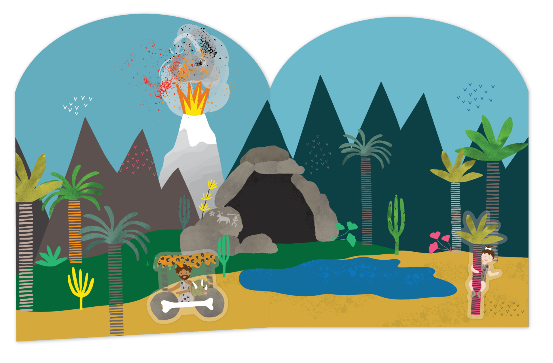 FLOSS & ROCK Tak Çıkart Sticker Oyun Sahnesi / Dino *YENİ*