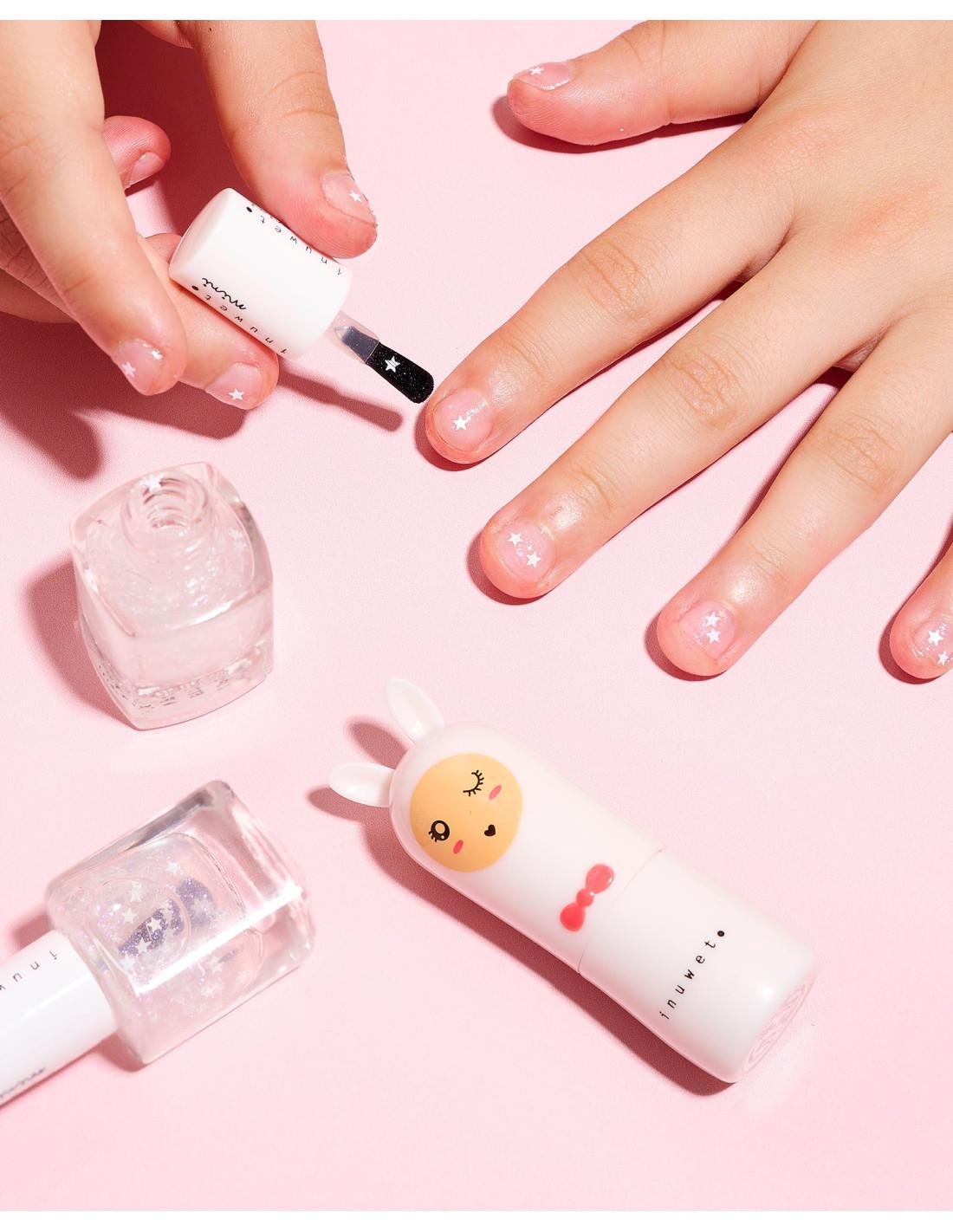 Inuwet - Vernis a Ongles Kids Top Coat Etoile- Yıldızlı Su Bazlı Oje