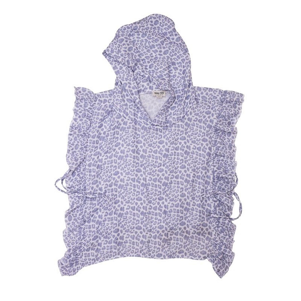 Leopard Başlıklı Müslin Panço